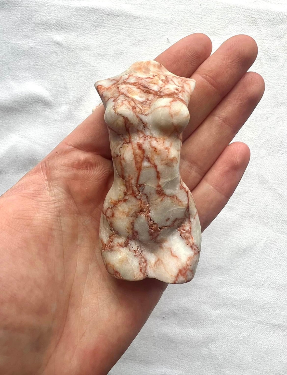 Red Vein Jasper Goddess | Jasper Lady Body Torso Carving