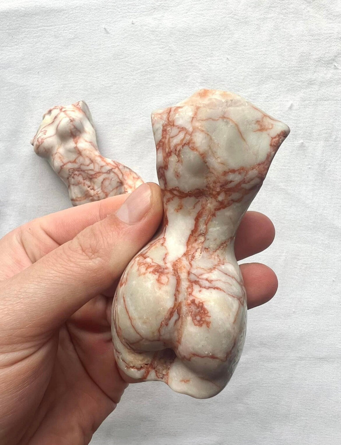 Red Vein Jasper Goddess | Jasper Lady Body Torso Carving