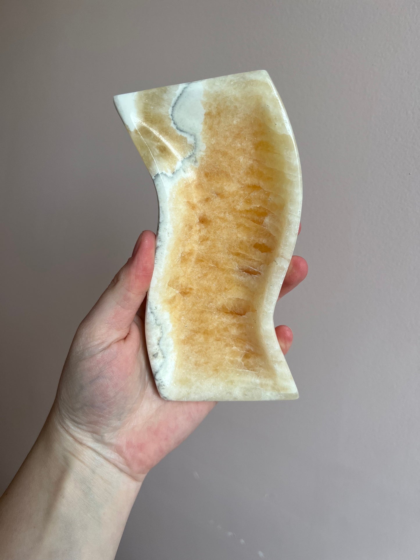 Onyx Dish | Banded Calcite from Mexico Plate