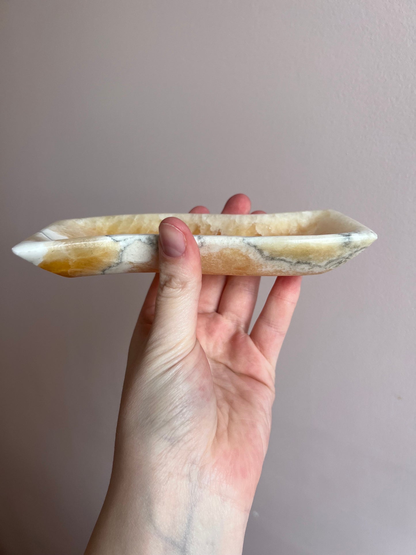 Onyx Dish | Banded Calcite from Mexico Plate