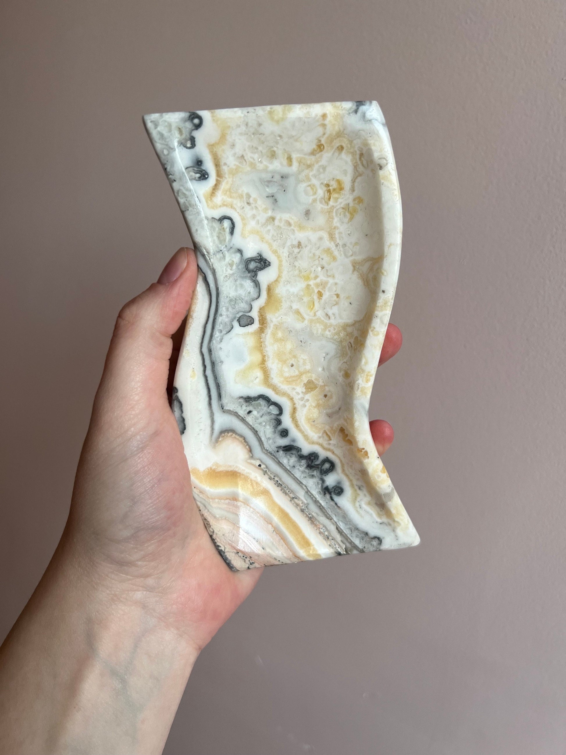 Onyx Dish | Mexican Banded Calcite Trinket Dish