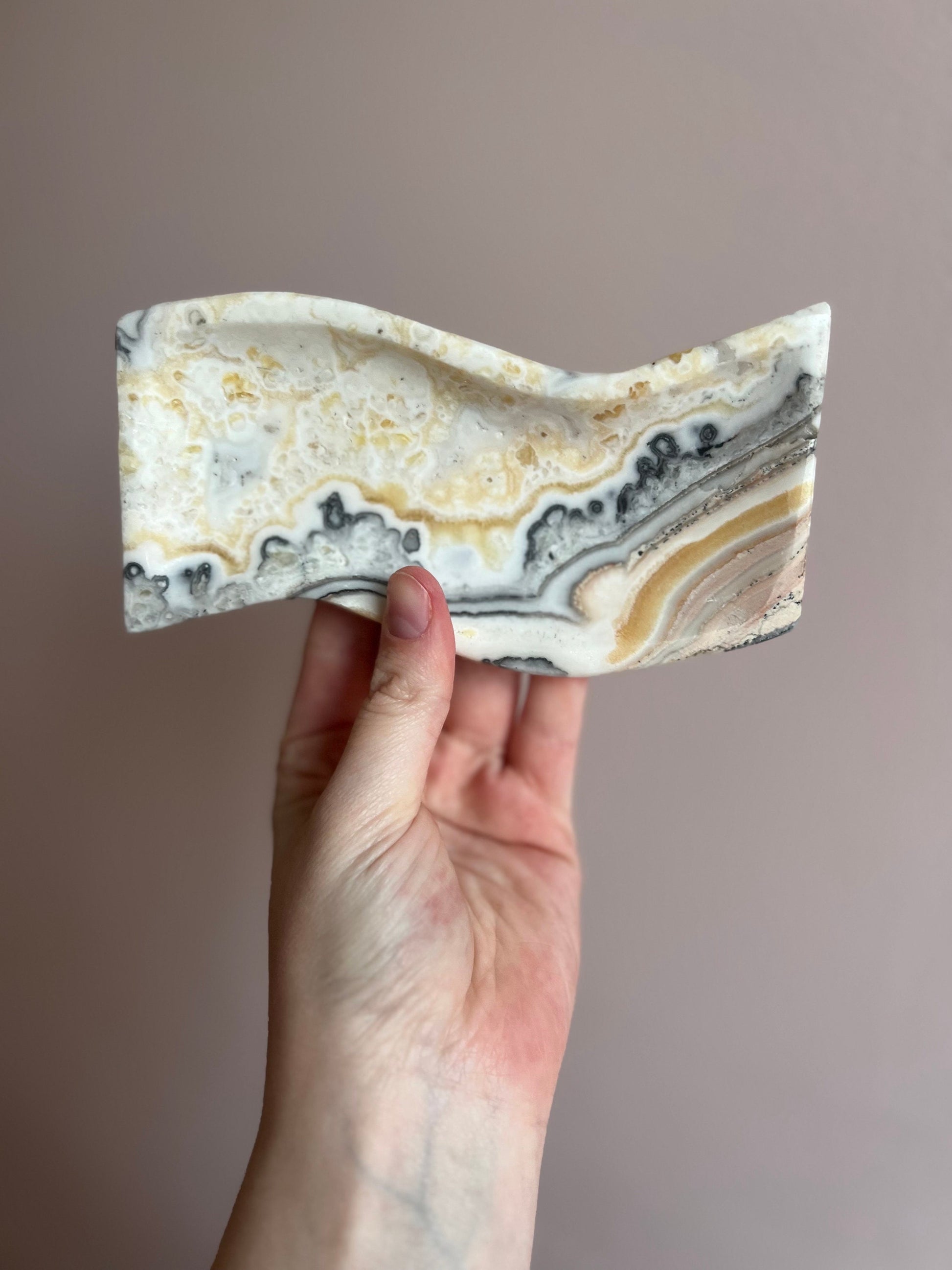 Onyx Dish | Mexican Banded Calcite Trinket Dish