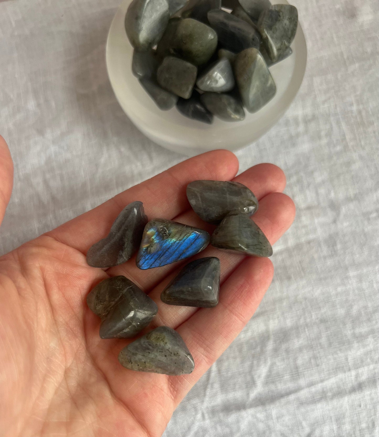 AA Labradorite Tumbled Stones from Madagascar