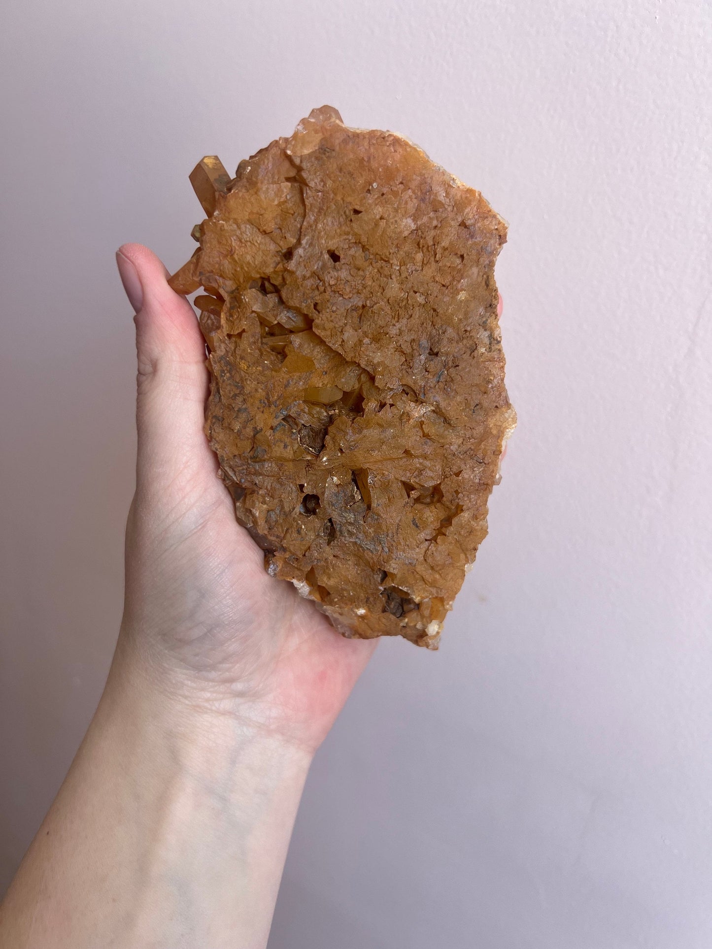 Tangerine Quartz Cluster Large | Raw Tangerine Quartz Cluster from Brazil