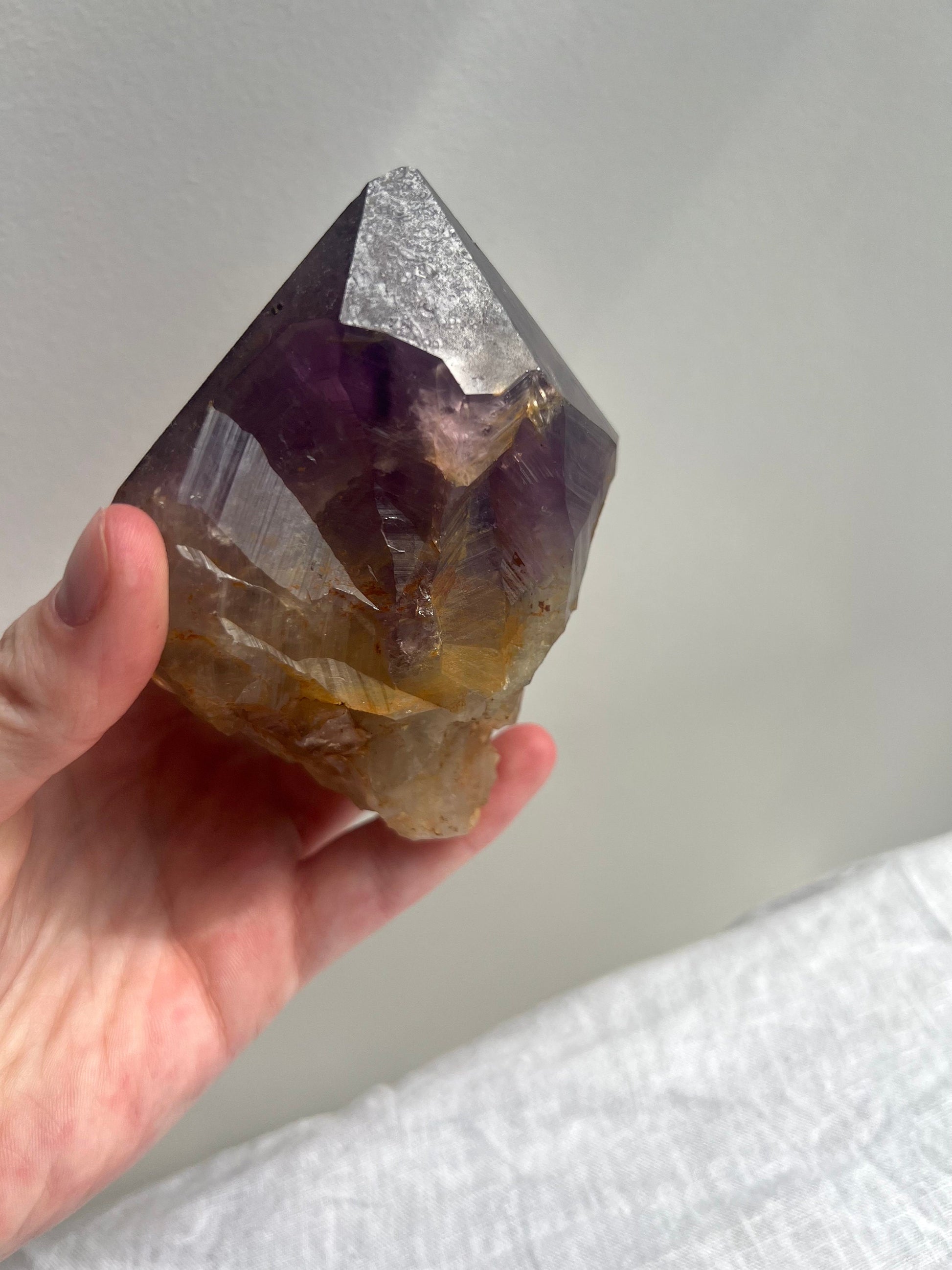 Beautiful Large Amethyst Point with Iron Inclusions from Congo