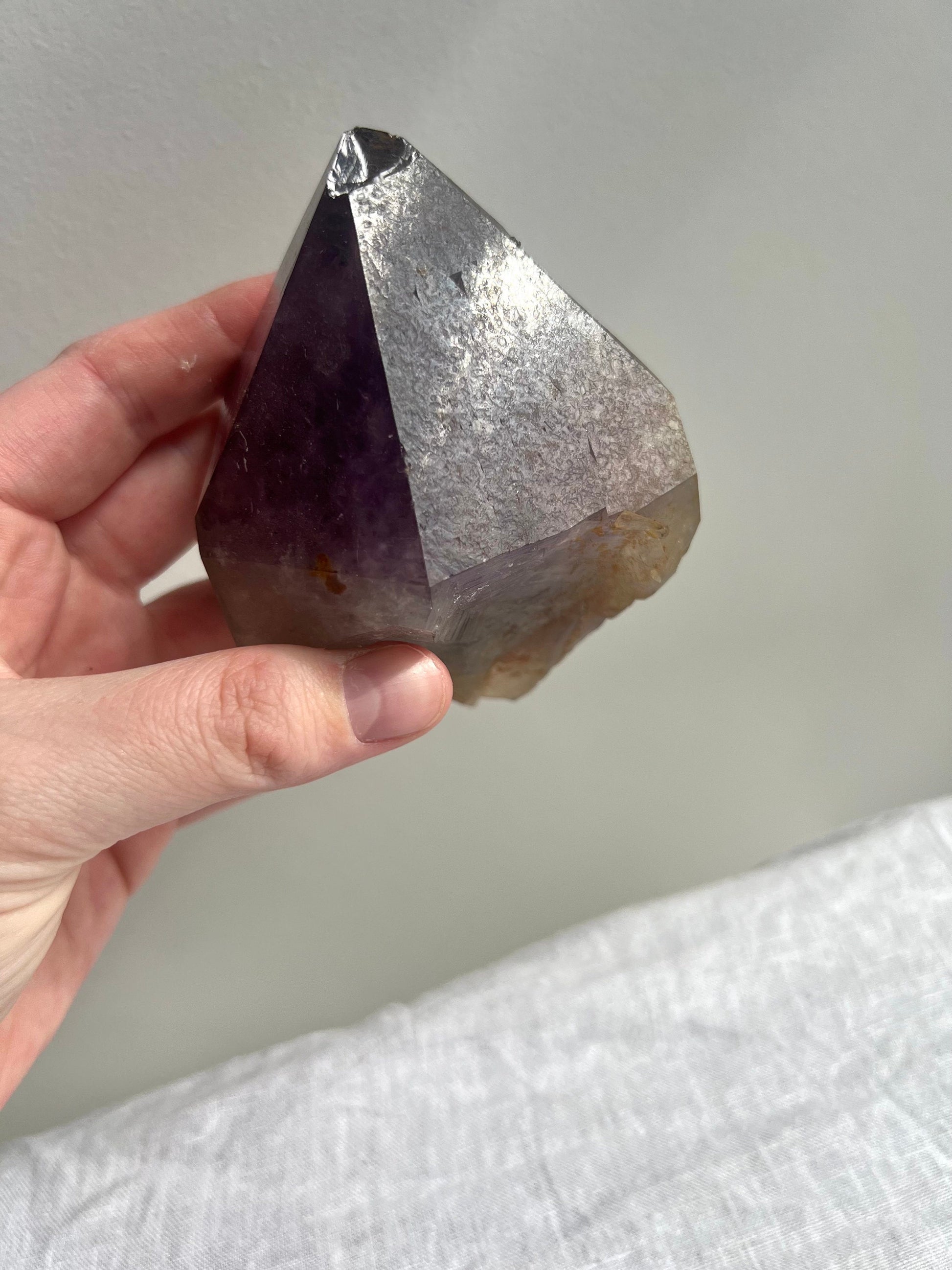 Beautiful Large Amethyst Point with Iron Inclusions from Congo