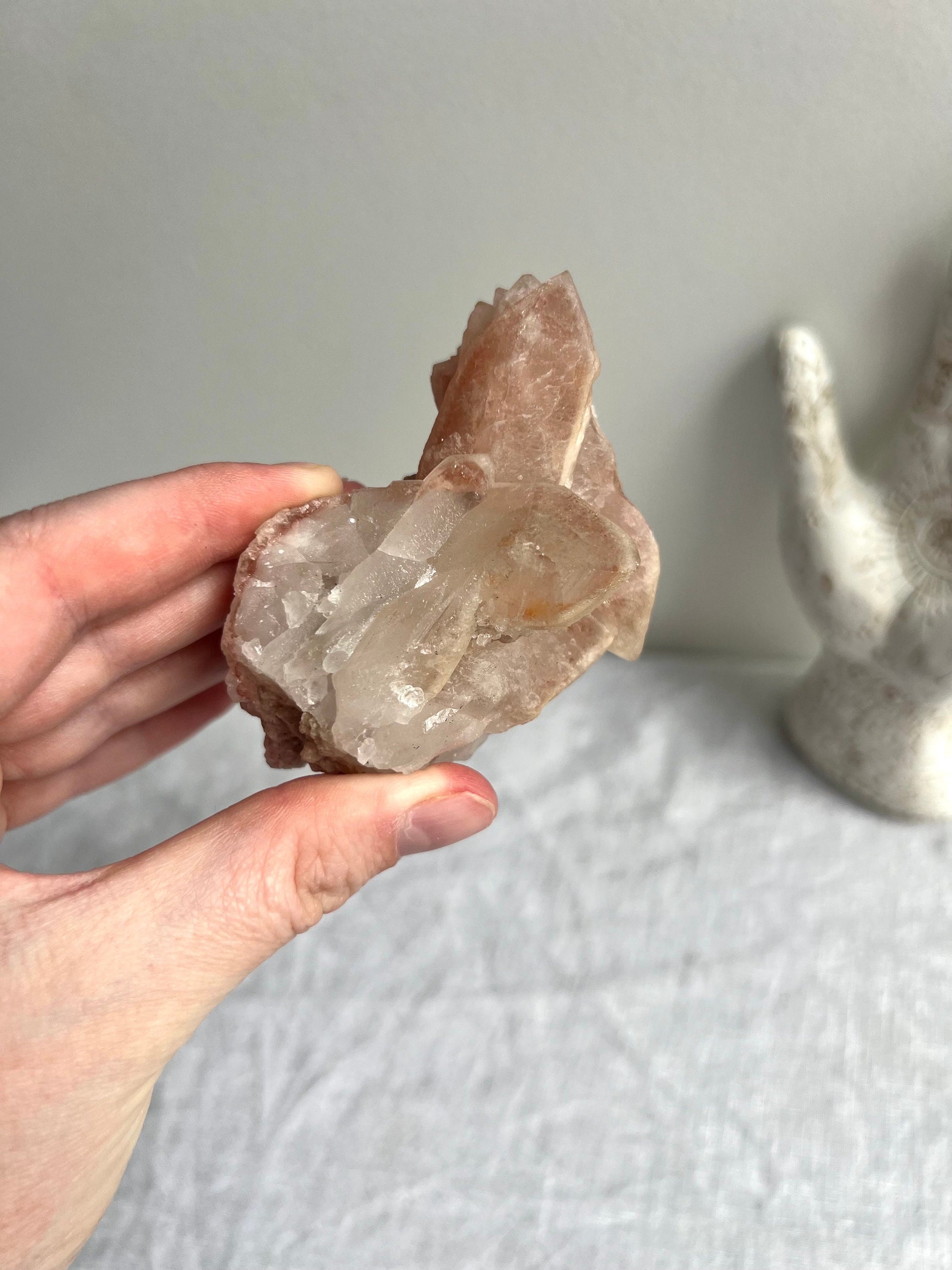 Gorgeous Pink Scarlett Temple Lemurian Cluster from Brazil