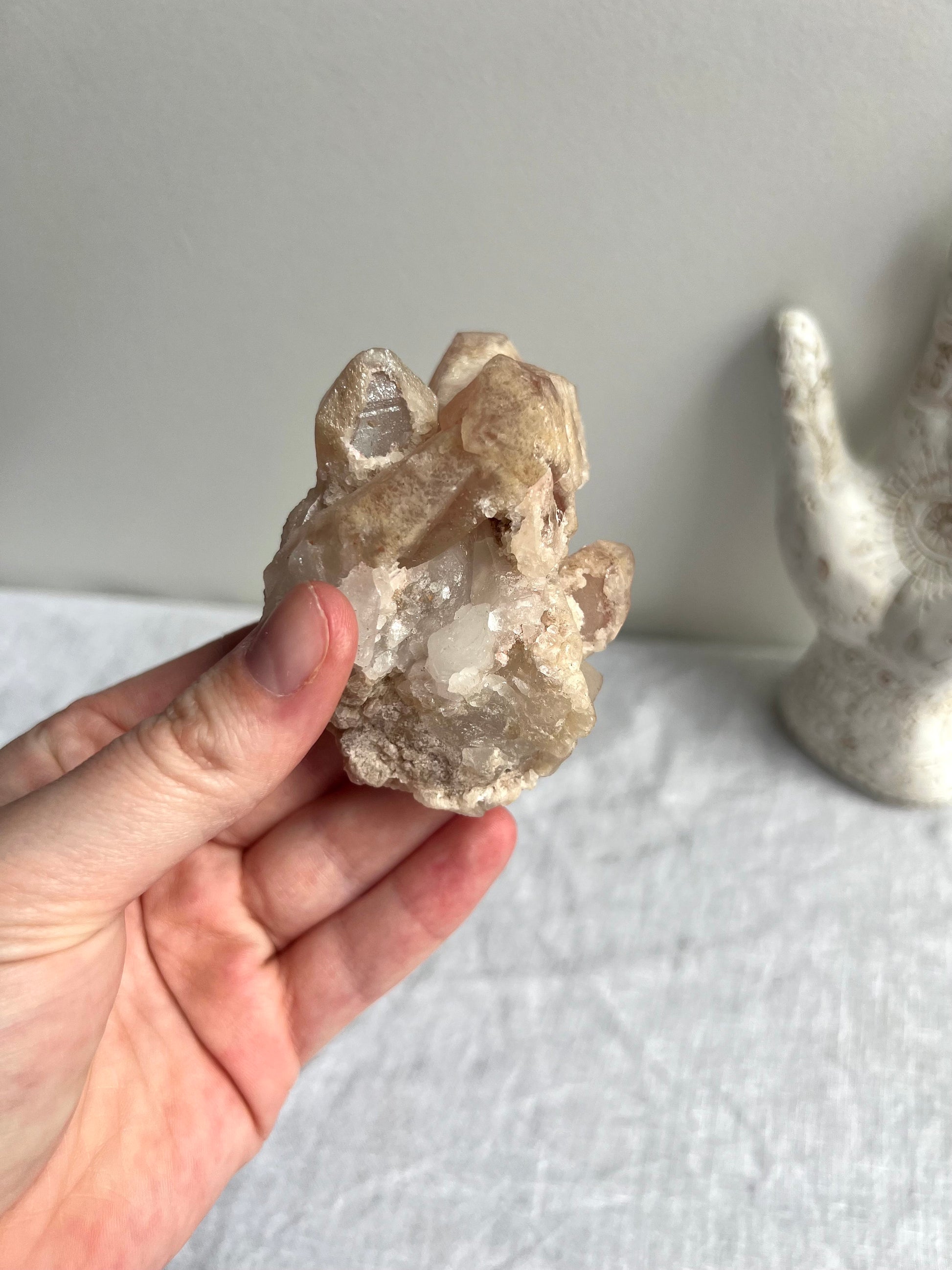 Gorgeous Pink Scarlett Temple Lemurian Cluster from Brazil