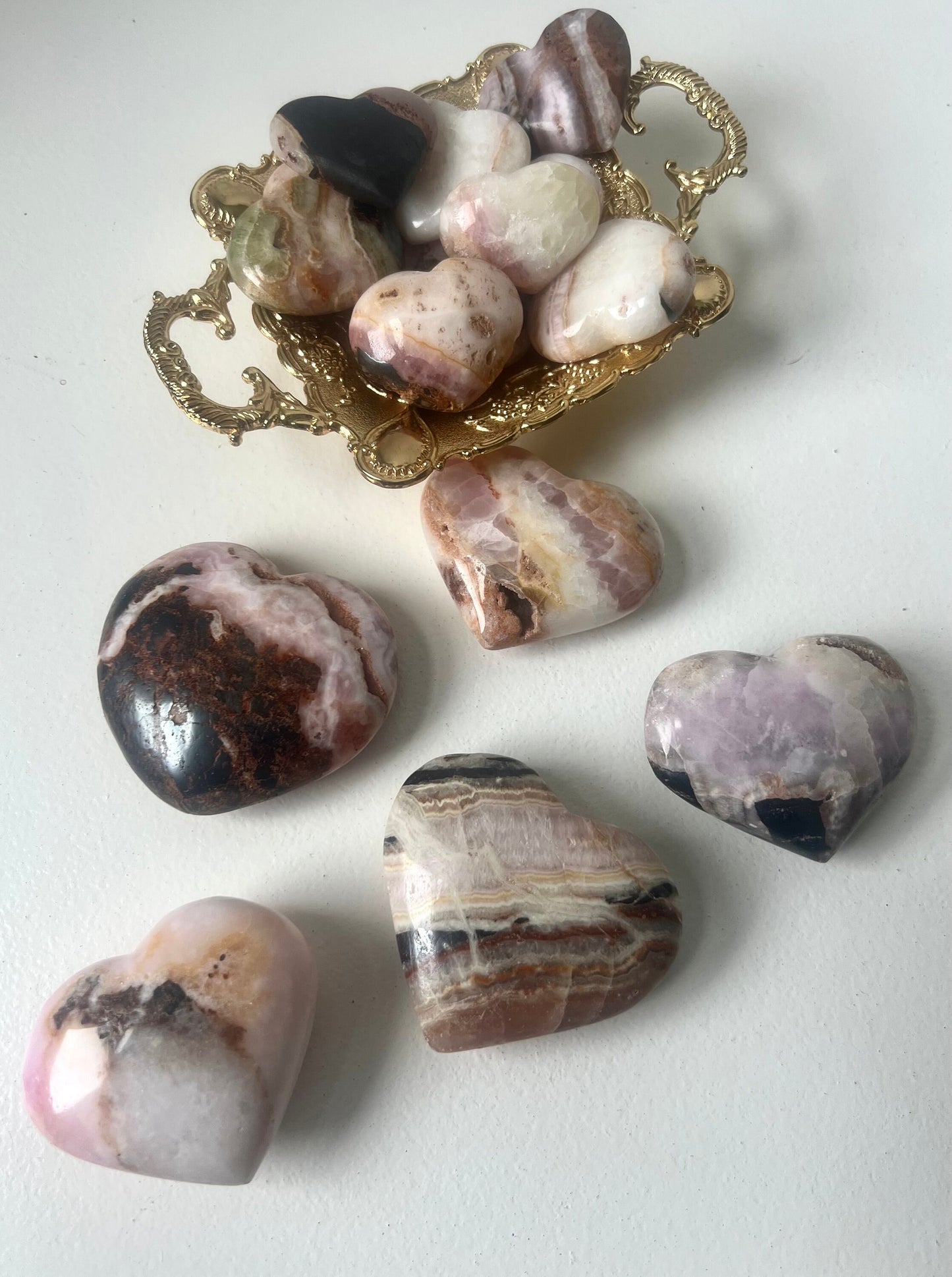 Beautiful Large Pink Aragonite Puffy Heart from Pakistan | Pink Aragonite Heart Carving