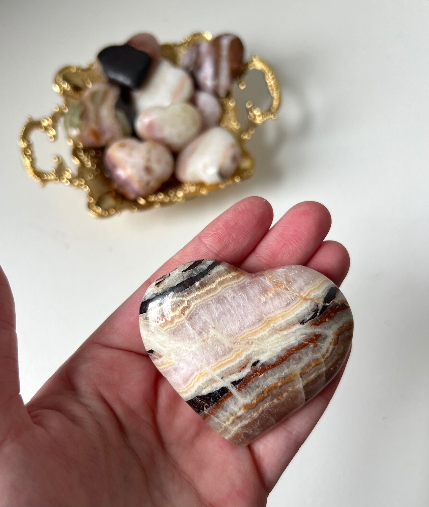 Beautiful Large Pink Aragonite Puffy Heart from Pakistan