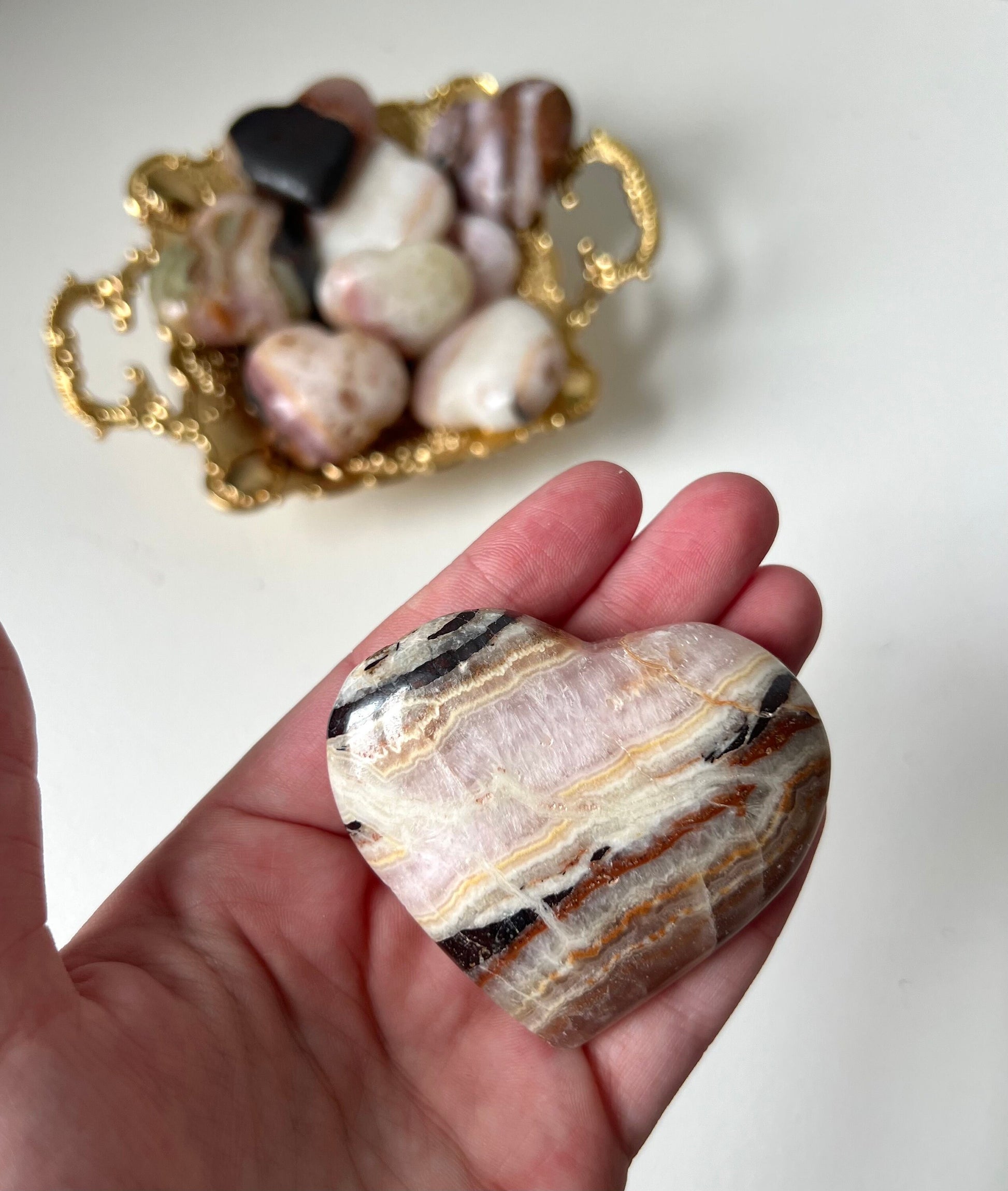 Beautiful Large Pink Aragonite Puffy Heart from Pakistan