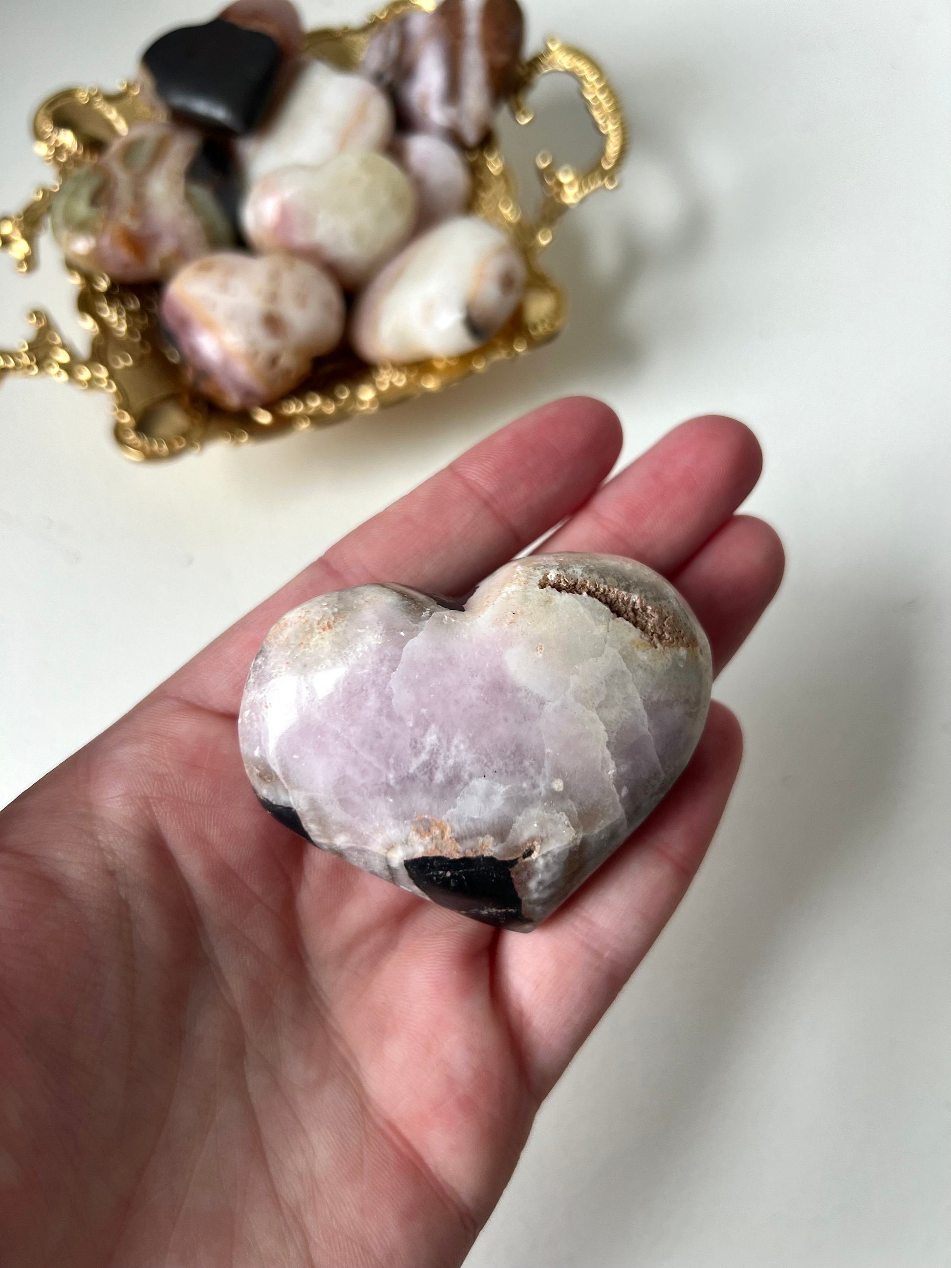Beautiful Large Pink Aragonite Puffy Heart from Pakistan