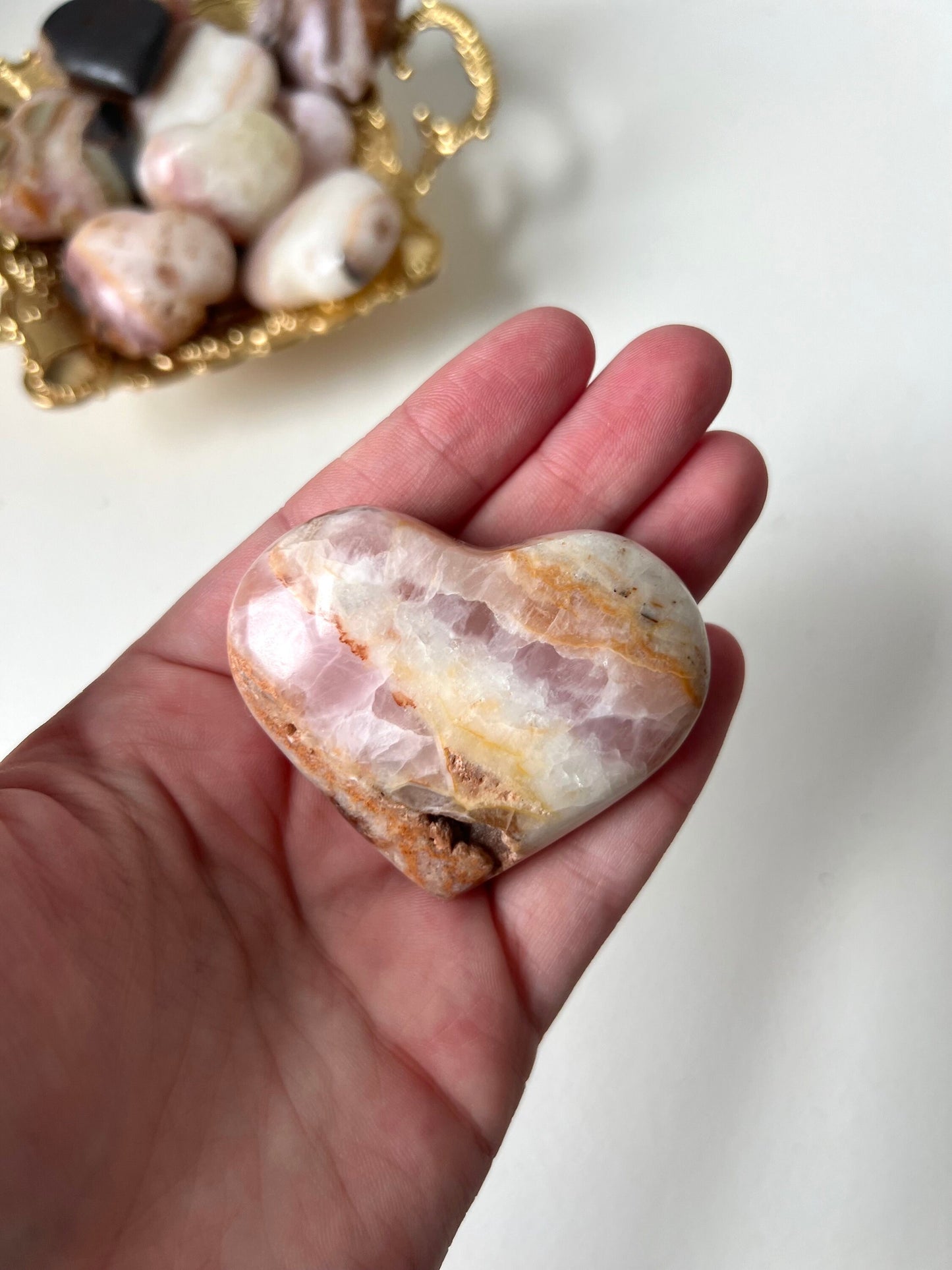 Beautiful Large Pink Aragonite Puffy Heart from Pakistan