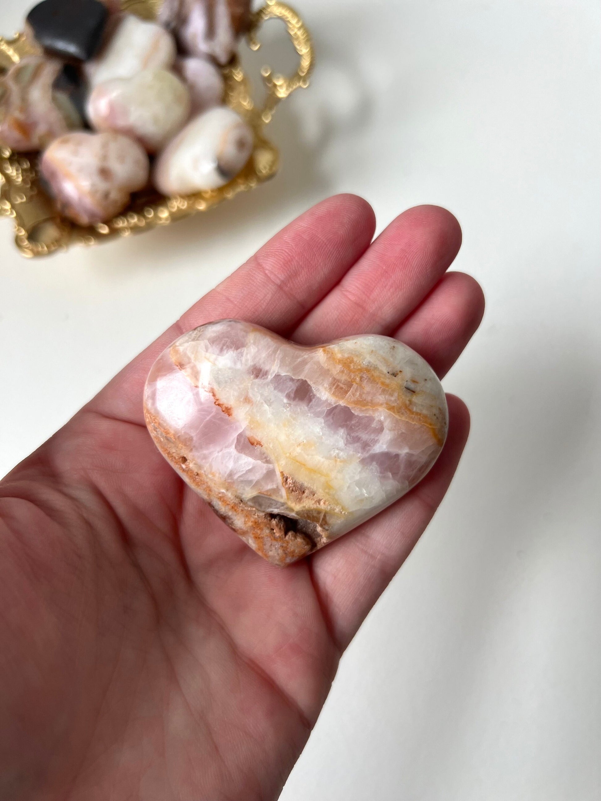 Beautiful Large Pink Aragonite Puffy Heart from Pakistan