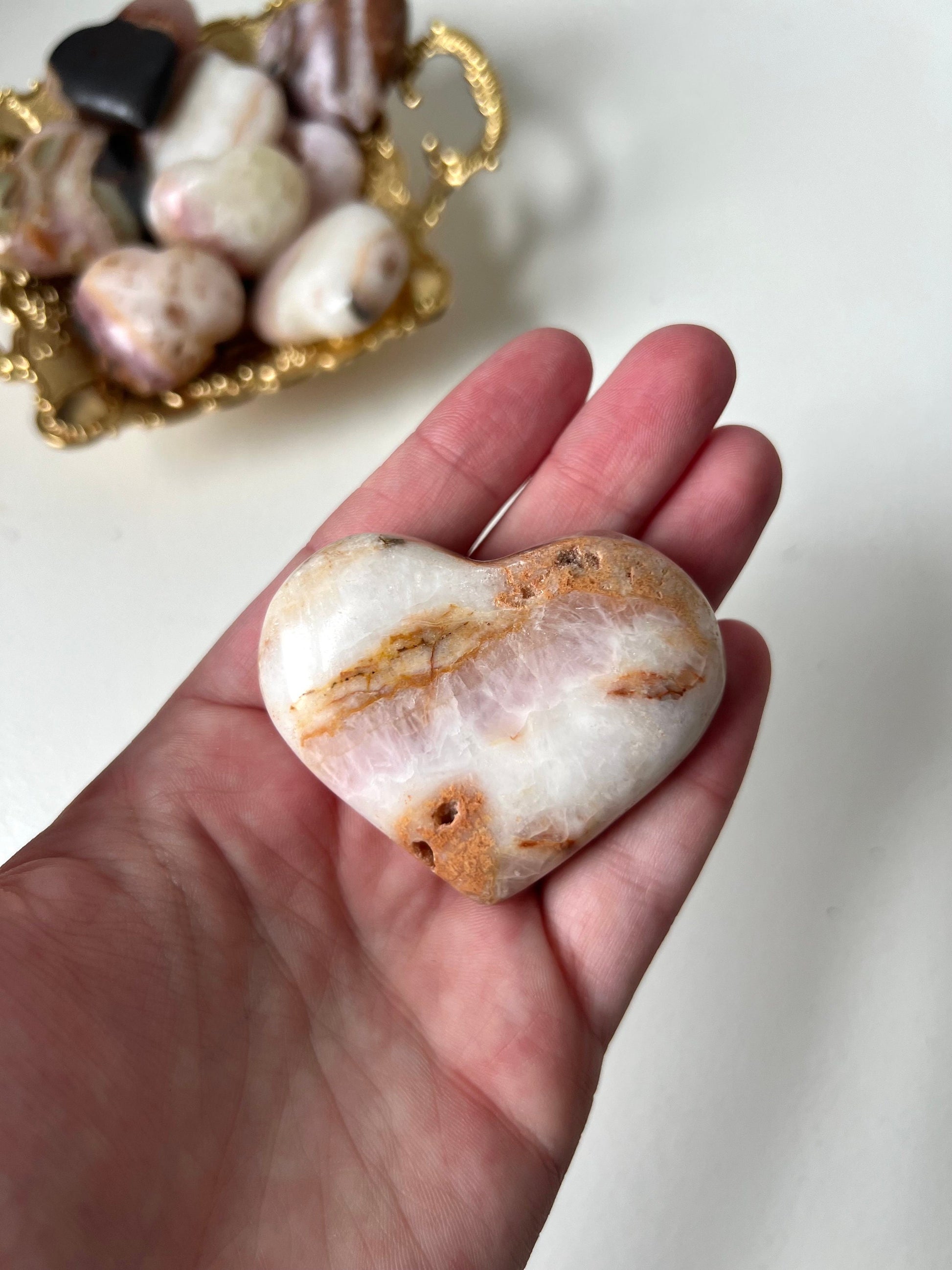 Beautiful Large Pink Aragonite Puffy Heart from Pakistan