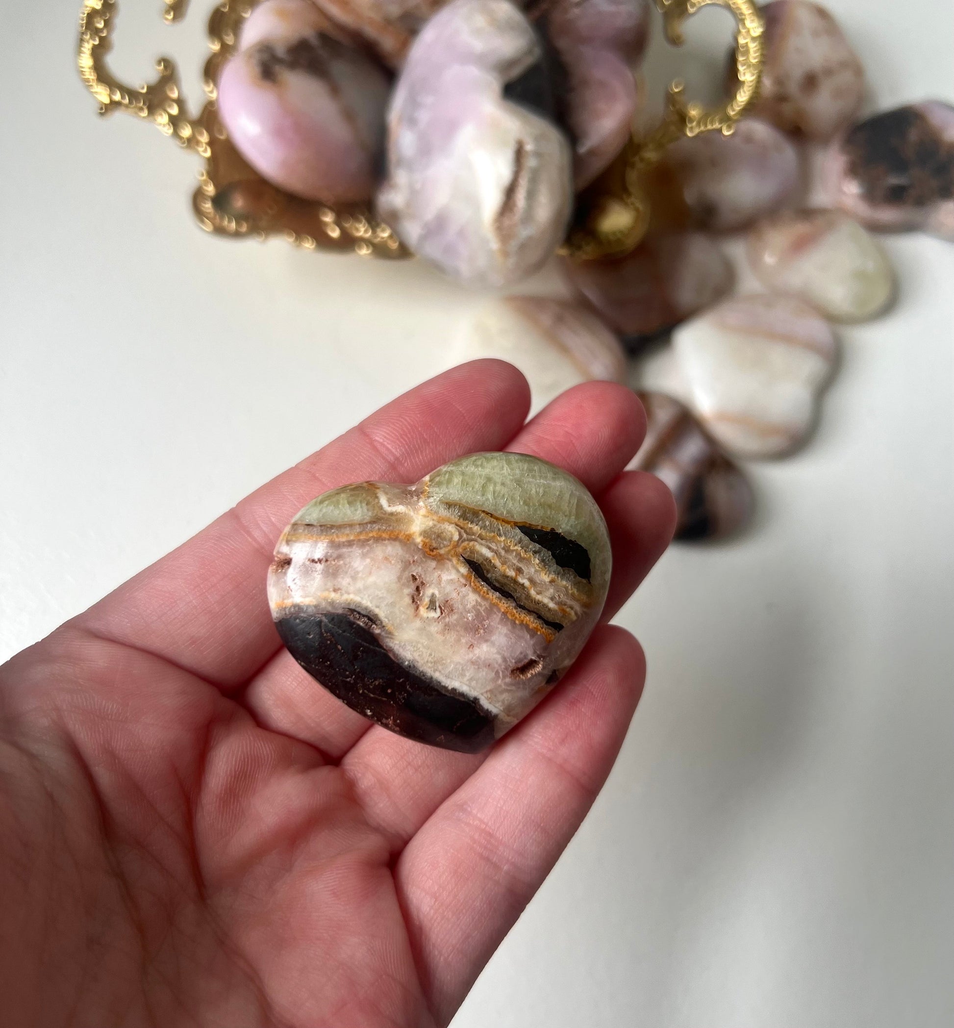 Beautiful Small Pink Aragonite Puffy Heart from Pakistan