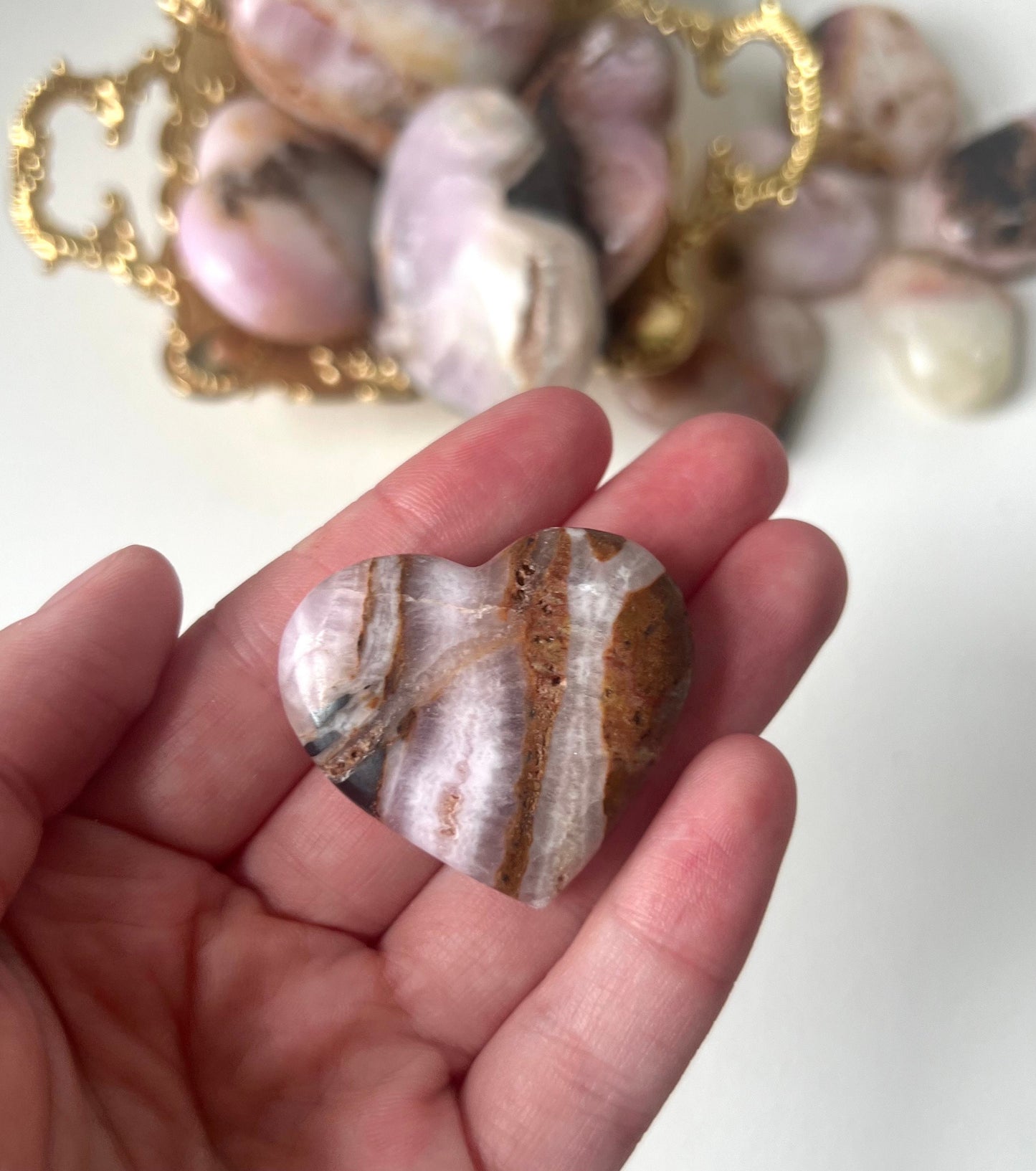 Beautiful Small Pink Aragonite Puffy Heart from Pakistan