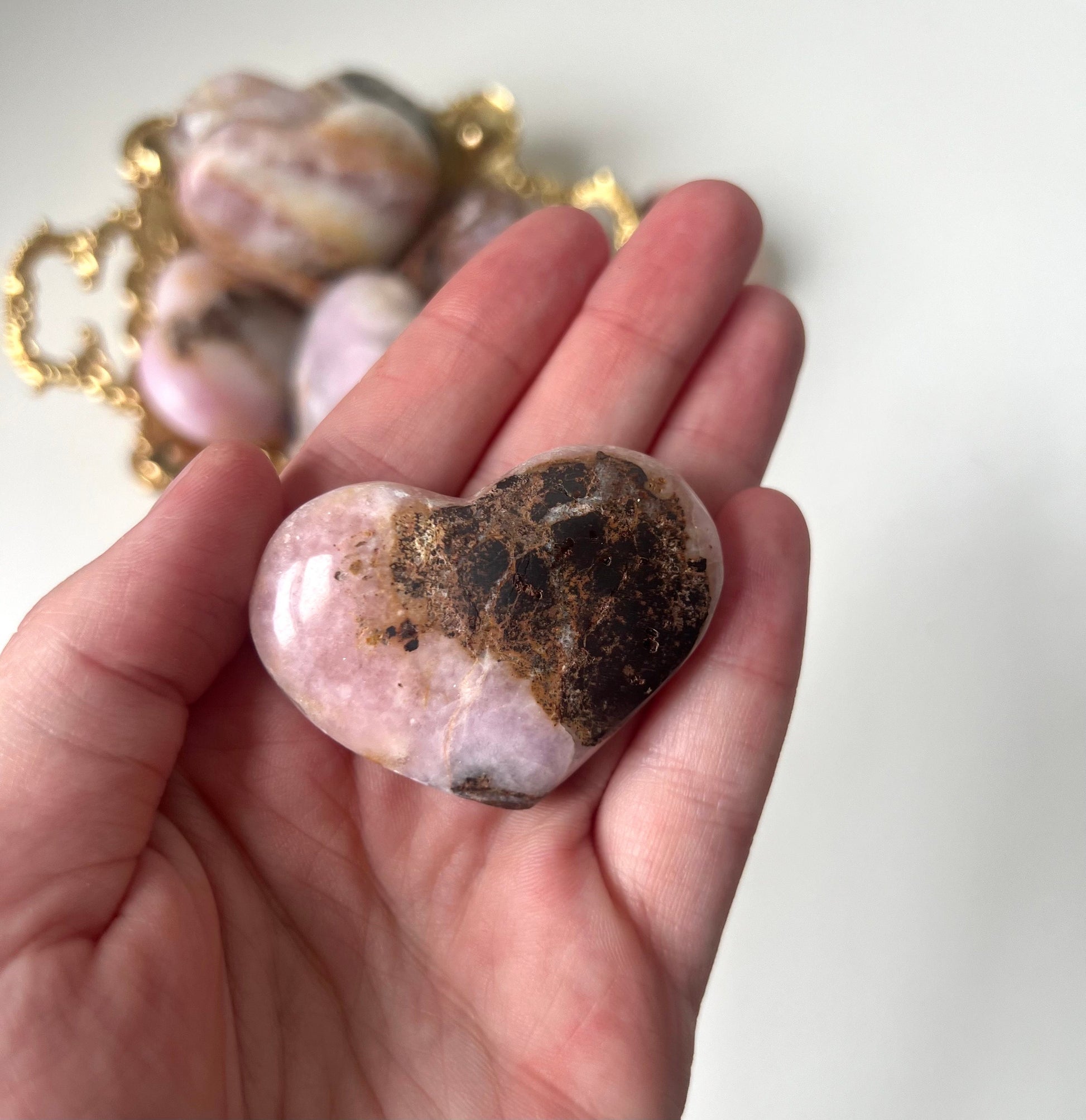 Beautiful Small Pink Aragonite Puffy Heart from Pakistan