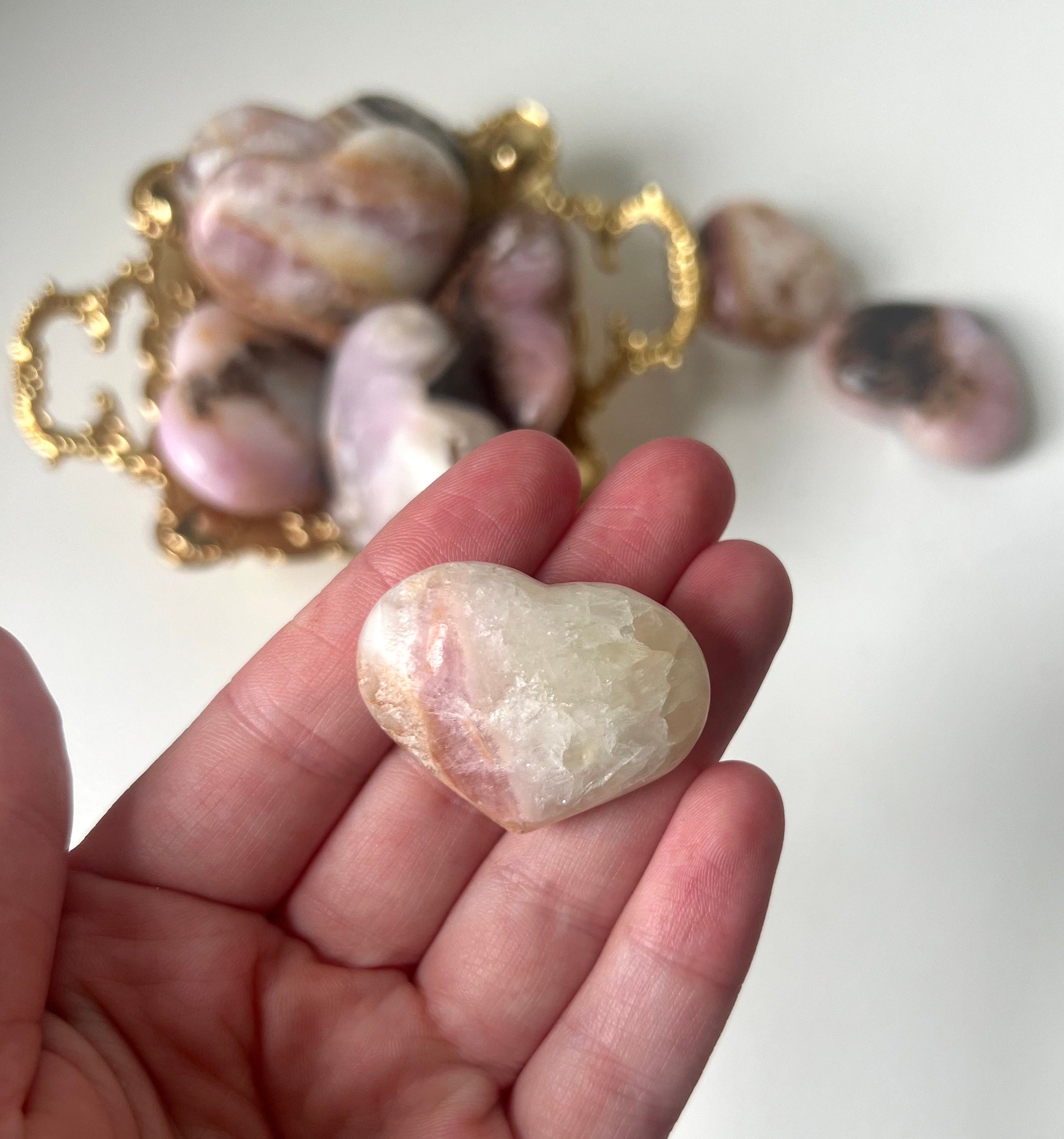 Beautiful Small Pink Aragonite Puffy Heart from Pakistan
