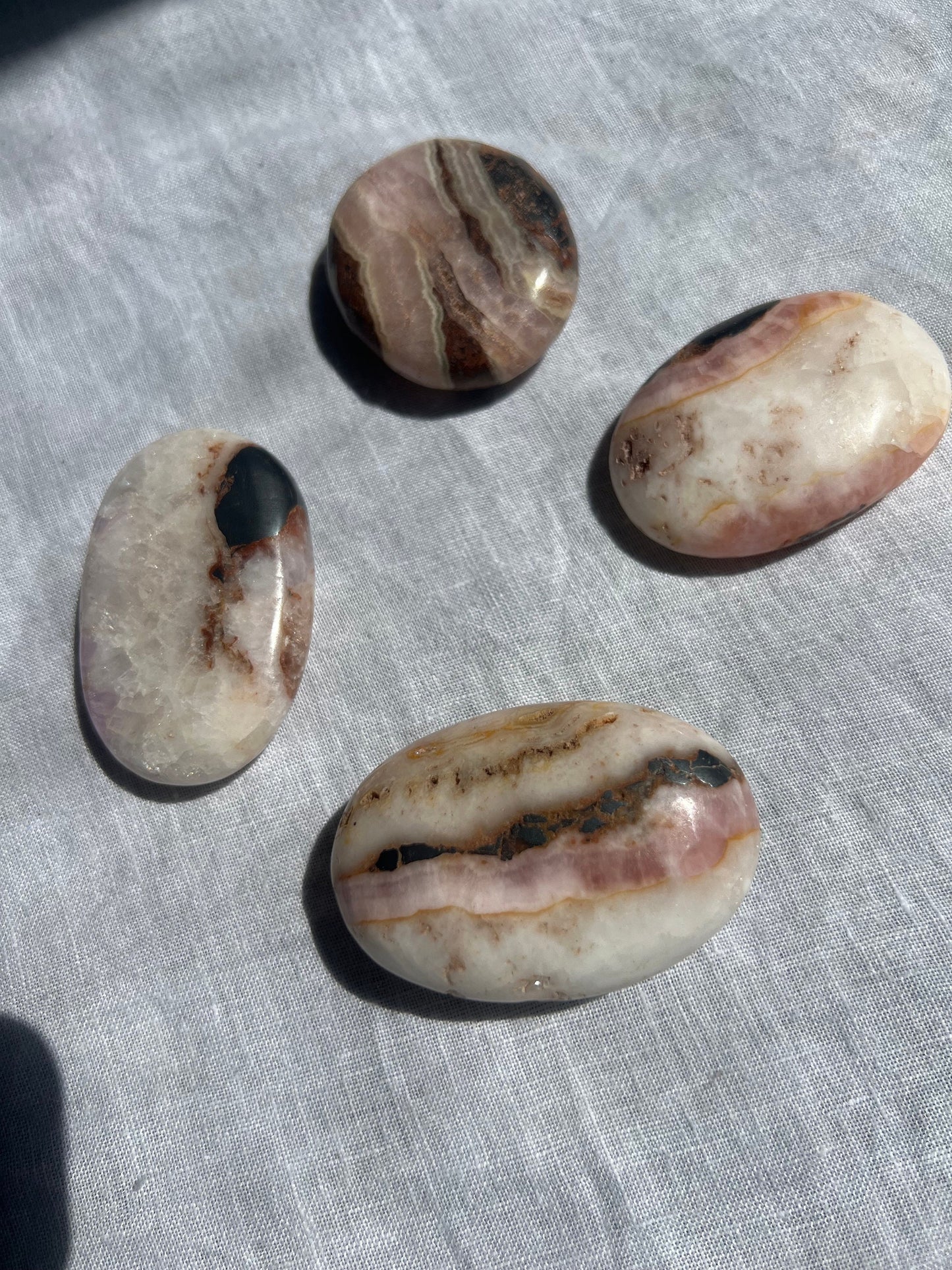 Beautiful Pink Aragonite Palm Stone From Pakistan