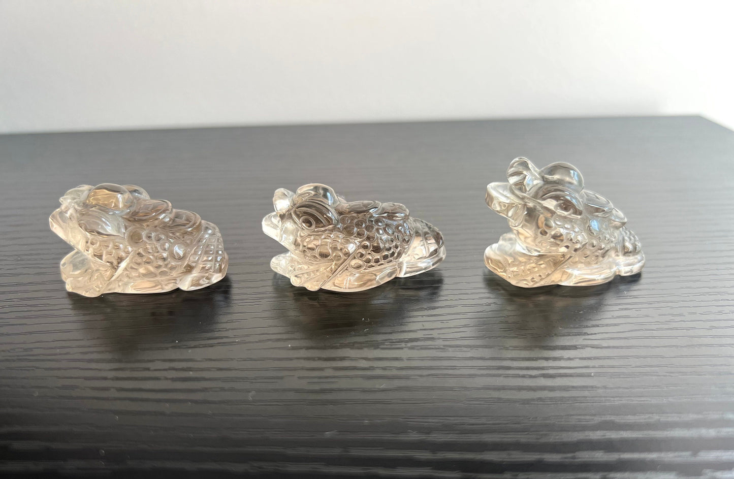 Natural Citrine Money Toads | Hand Carved Feng Shui Jin Chan