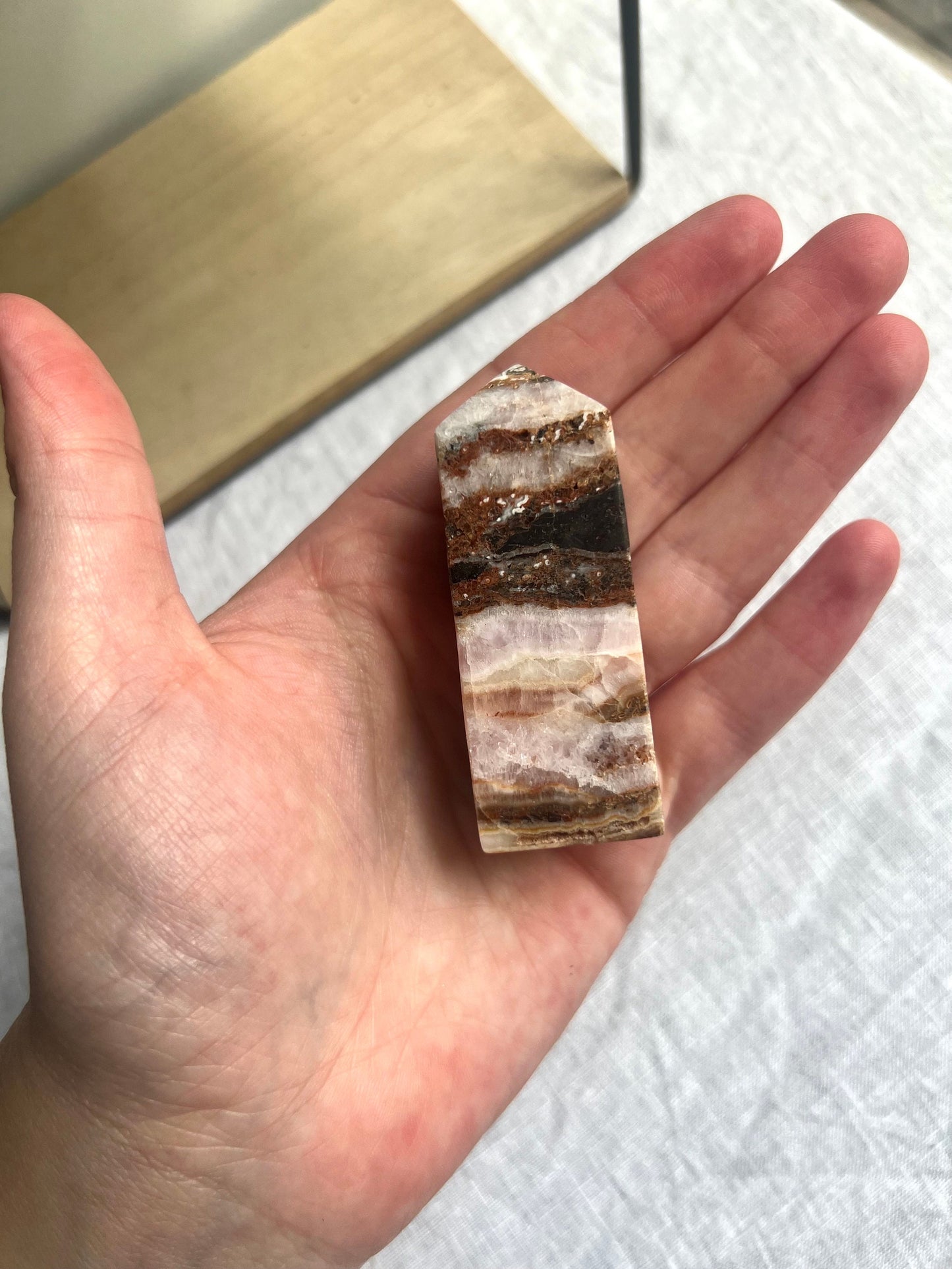 Gorgeous Pink Aragonite Tower | Banded Pink Aragonite Obelisk