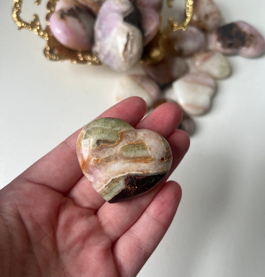 Beautiful Small Pink Aragonite Puffy Heart from Pakistan
