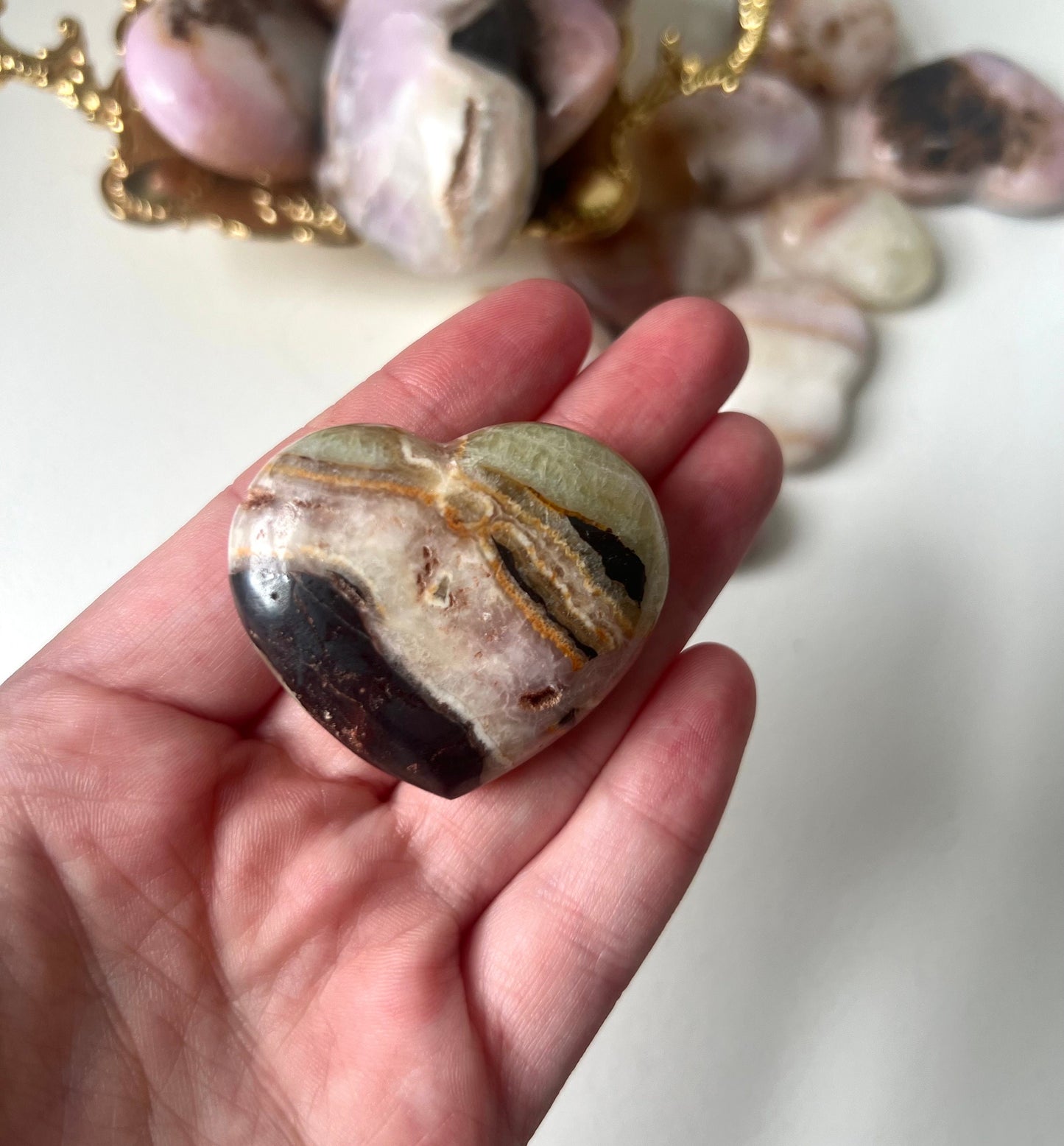 Beautiful Small Pink Aragonite Puffy Heart from Pakistan