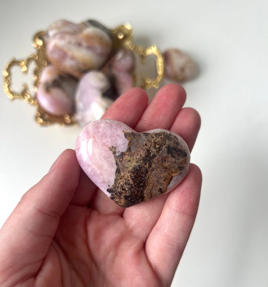 Beautiful Small Pink Aragonite Puffy Heart from Pakistan