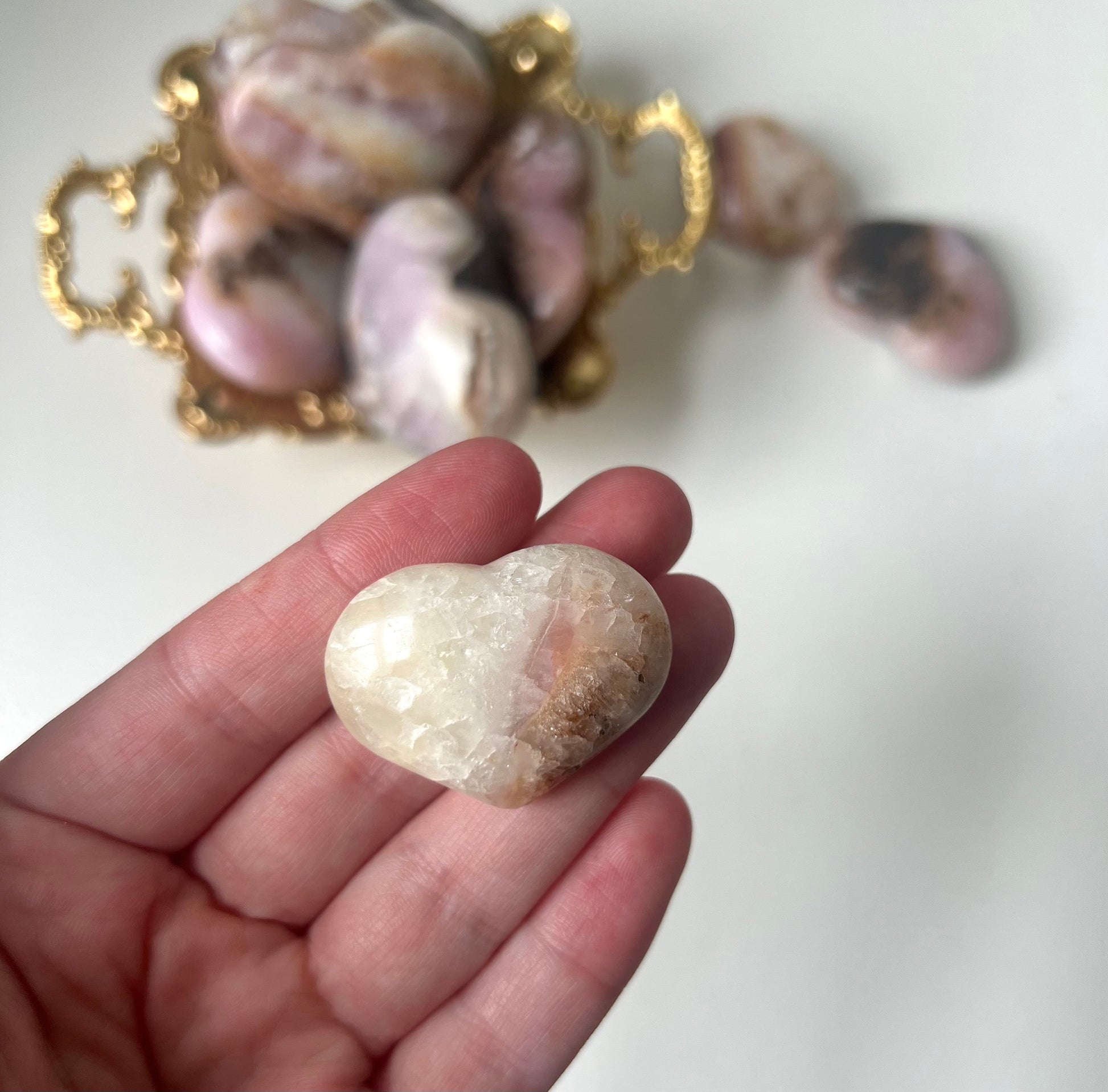 Beautiful Small Pink Aragonite Puffy Heart from Pakistan