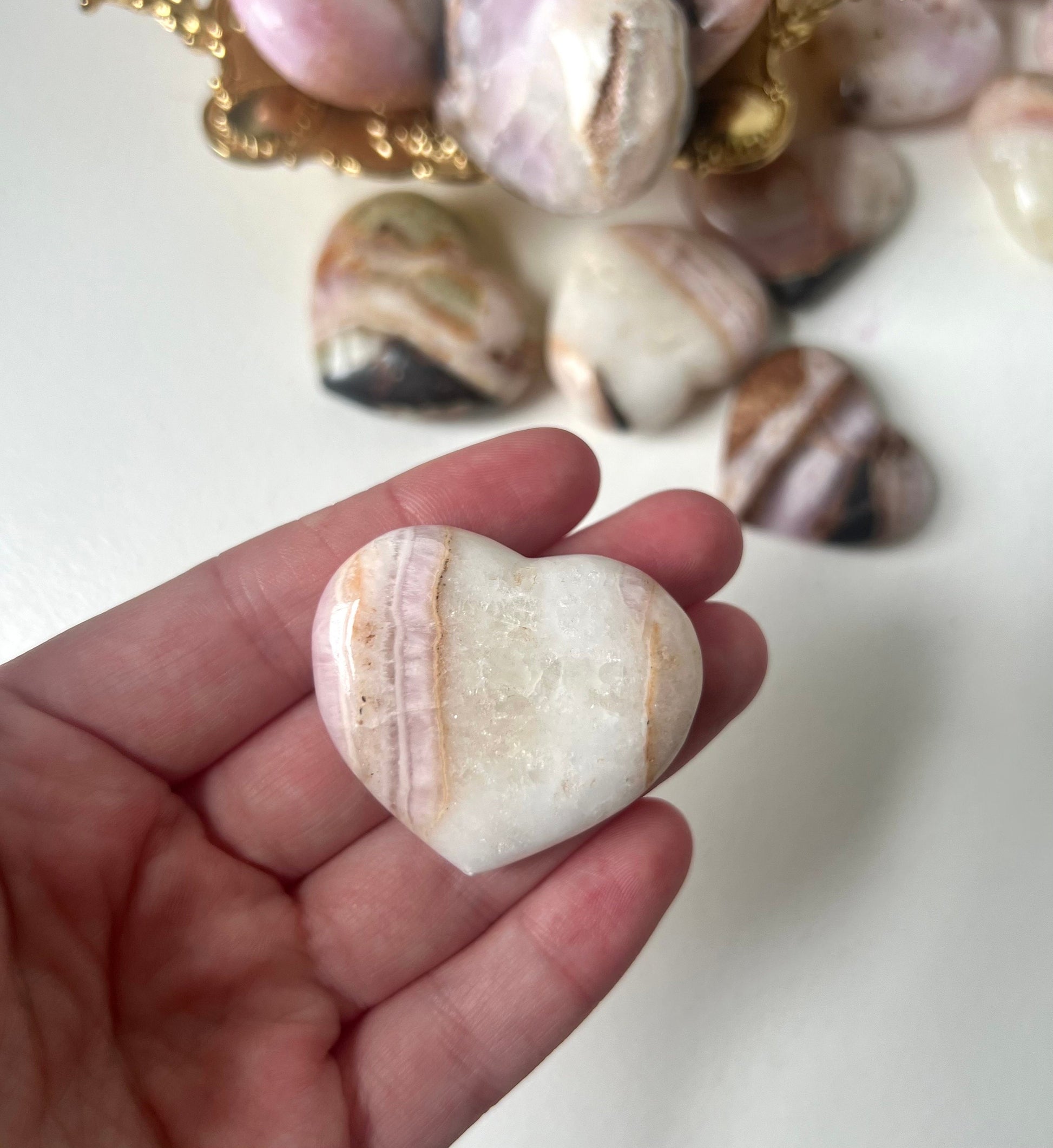 Beautiful Small Pink Aragonite Puffy Heart from Pakistan