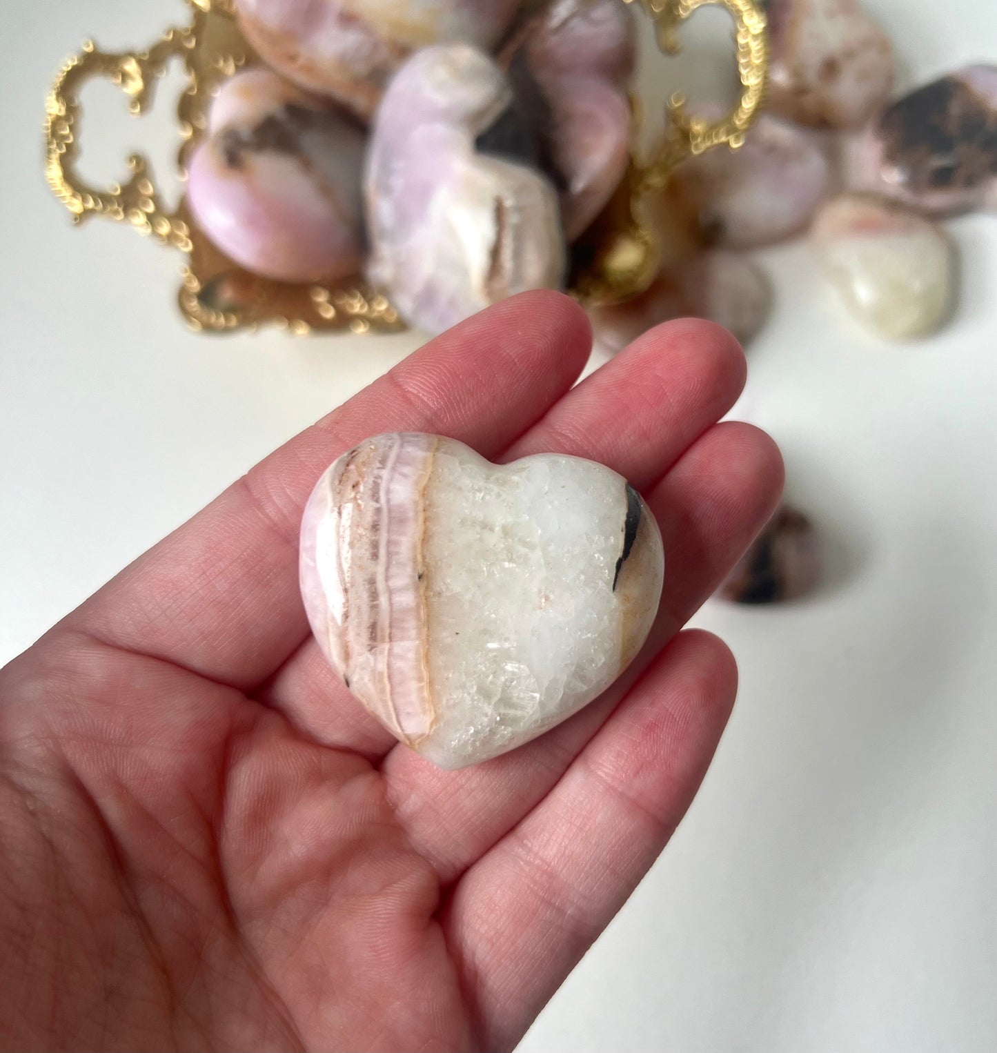 Beautiful Small Pink Aragonite Puffy Heart from Pakistan