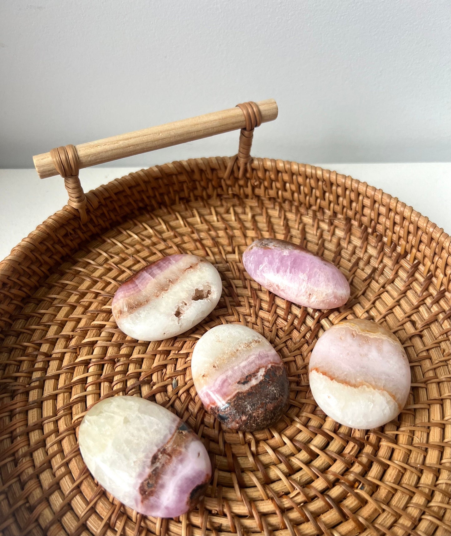 Beautiful Pink Aragonite Palm Stone From Pakistan