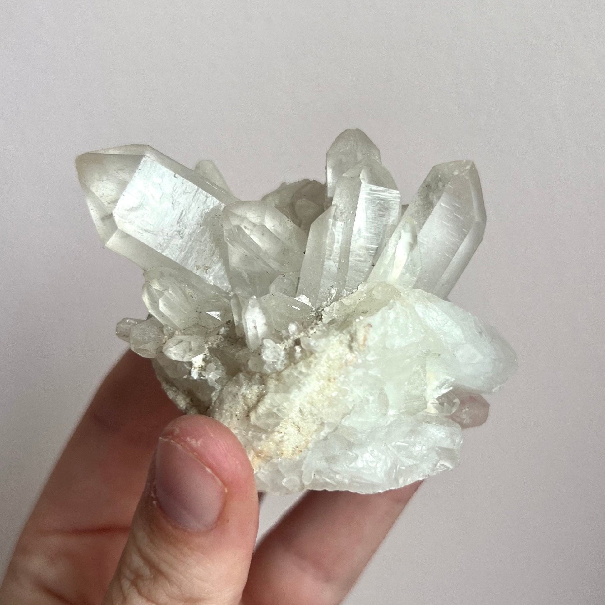 Clear Quartz Cluster with Long Quartz Points 5.4oz