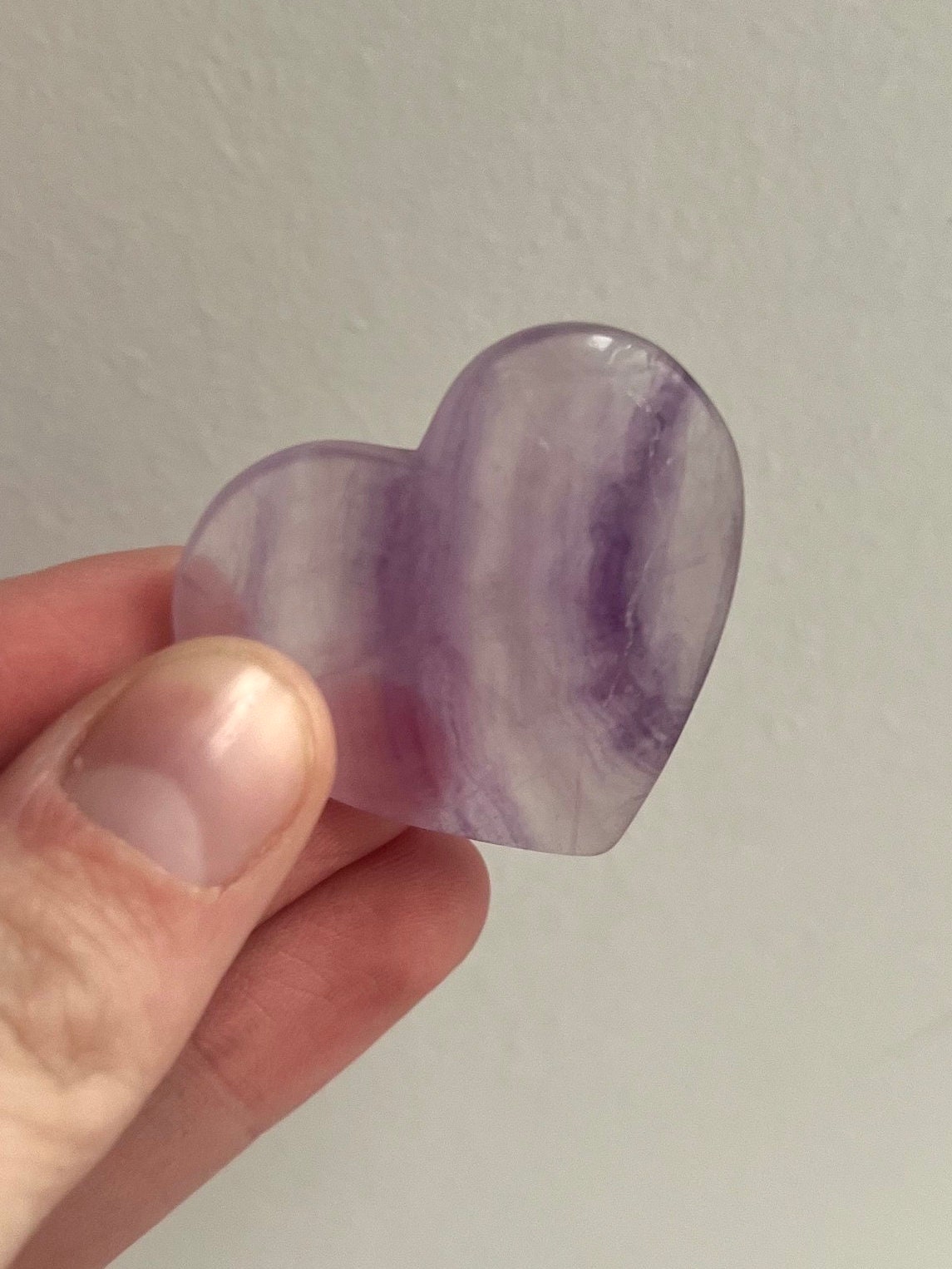 Candy Fluorite Heart Carving Small