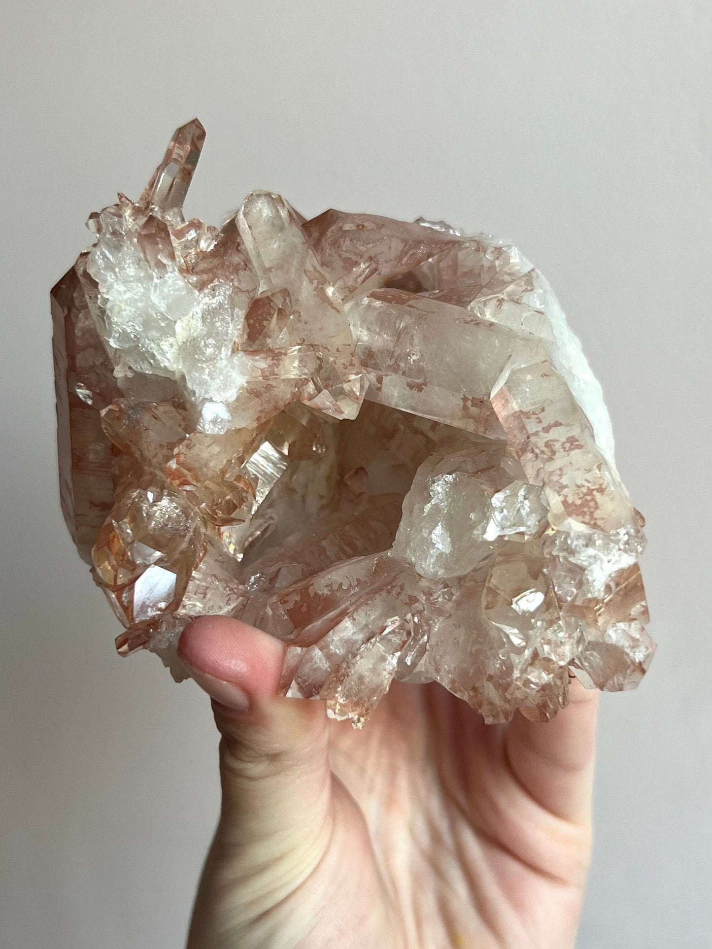 Rare High Quality Lithium Quartz Cluster from Brazil