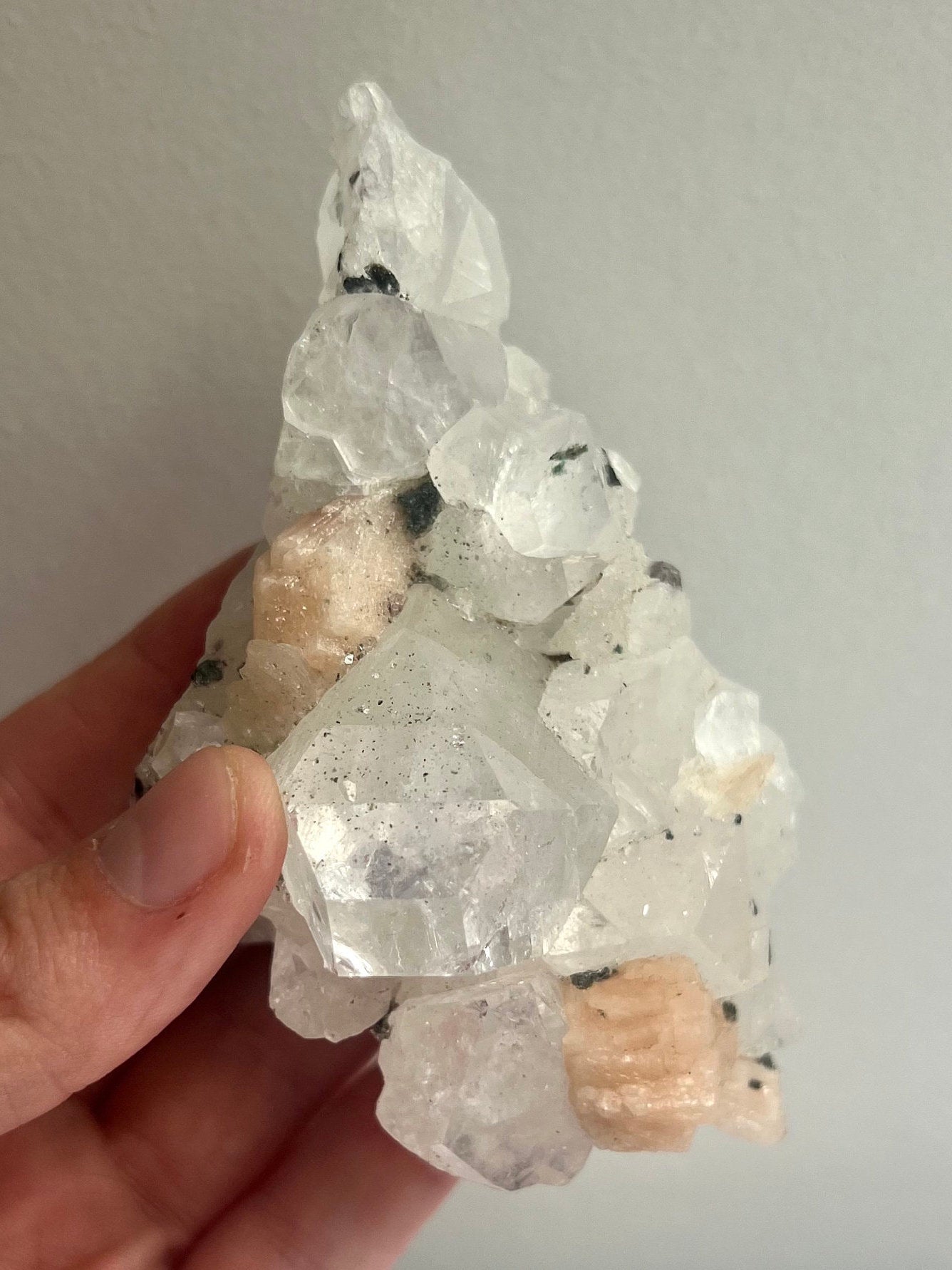 Apophyllite with Stilbite Cluster Raw Apophyllite with Stilbite Specimen