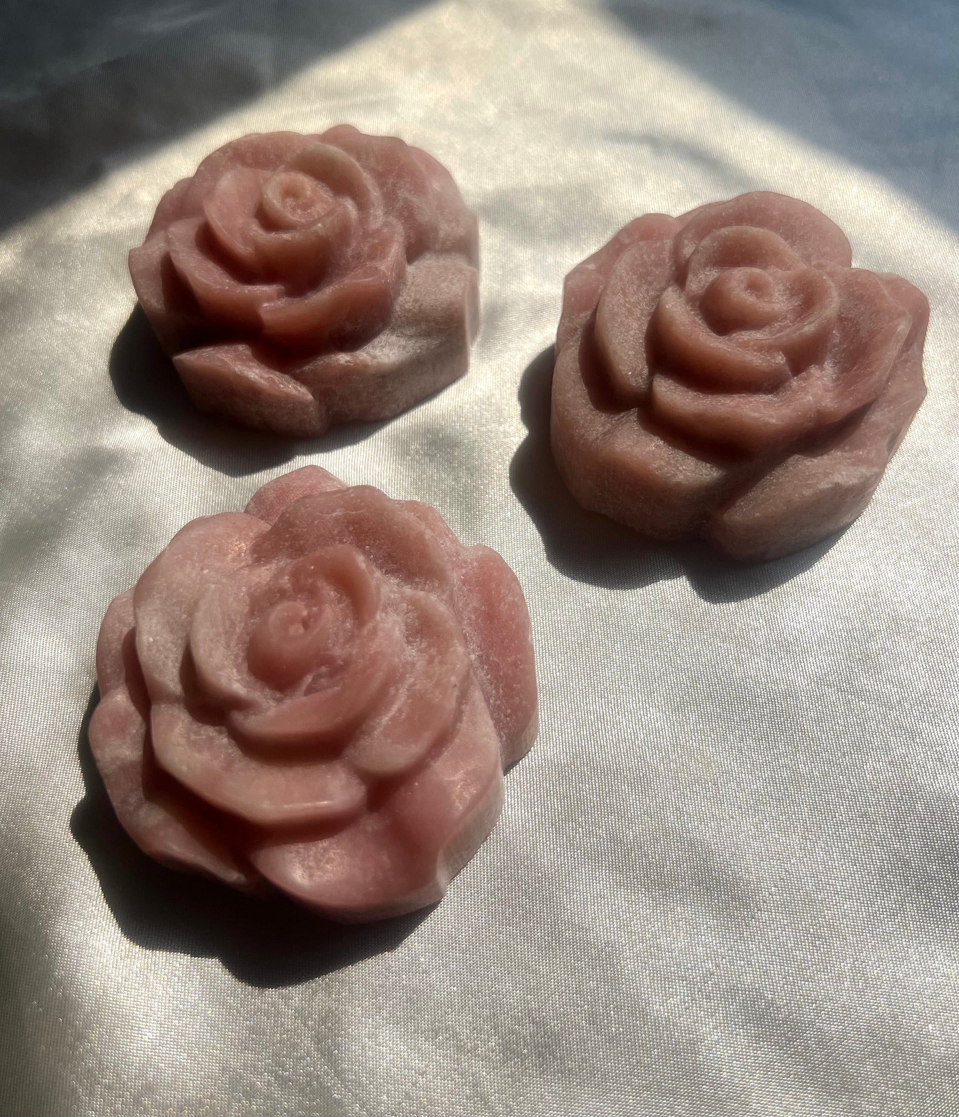 Gorgeous Pink Opal Rose Carvings | Crystal Rose