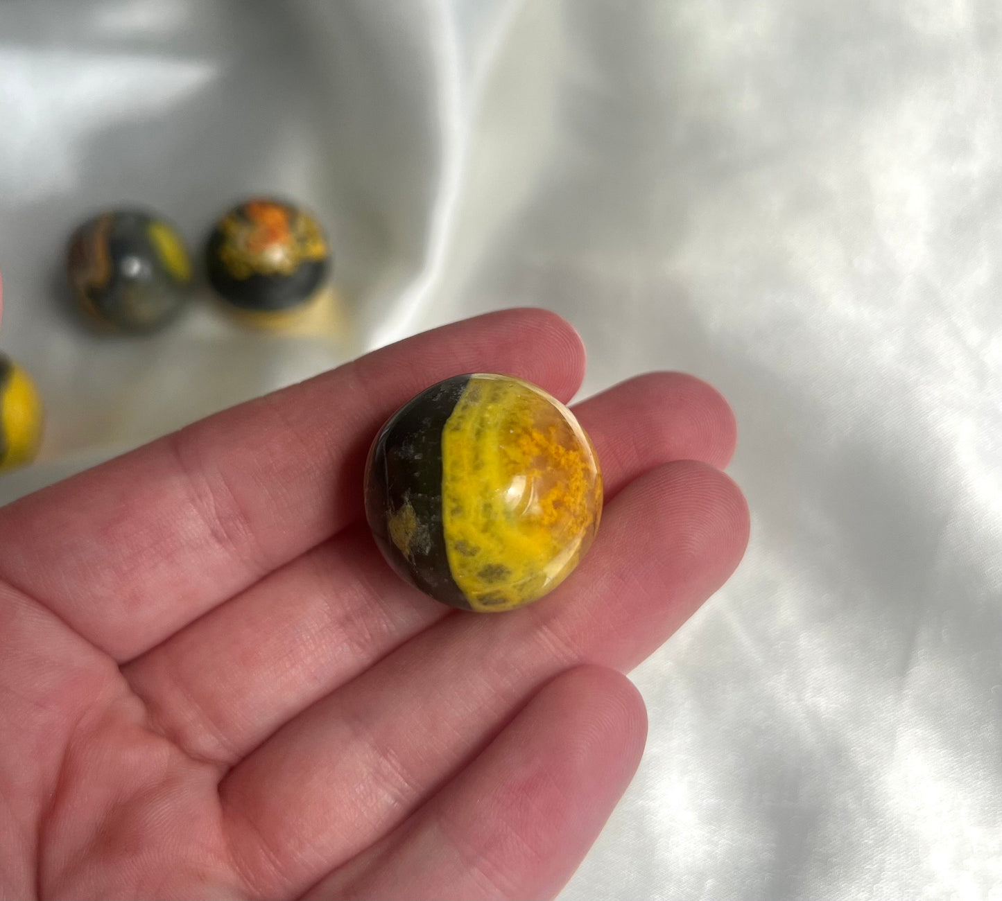 Bumble Bee Jasper Mini Sphere Carving | Bumblebee Jasper Crystal Ball