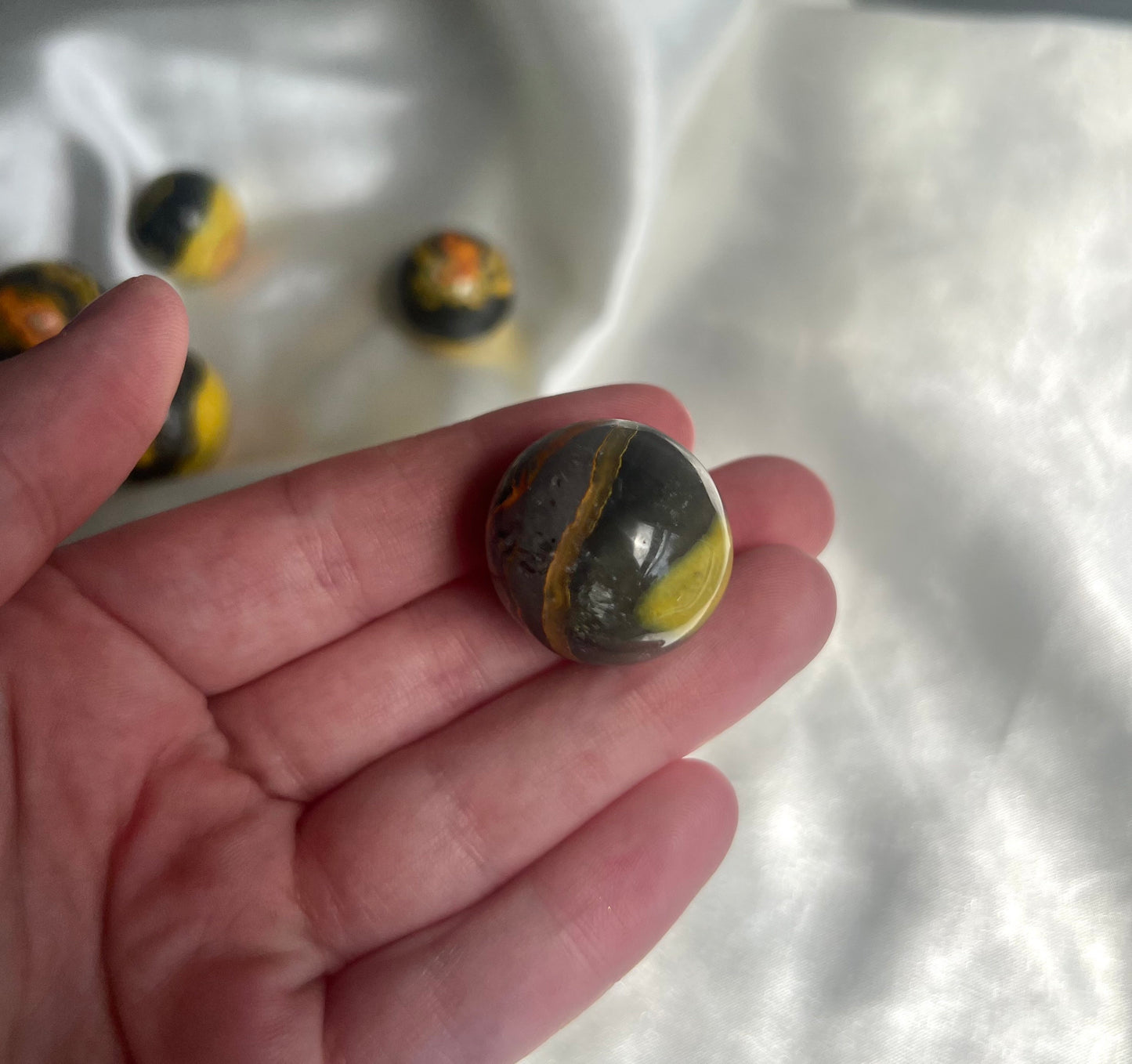 Bumble Bee Jasper Mini Sphere Carving | Bumblebee Jasper Crystal Ball