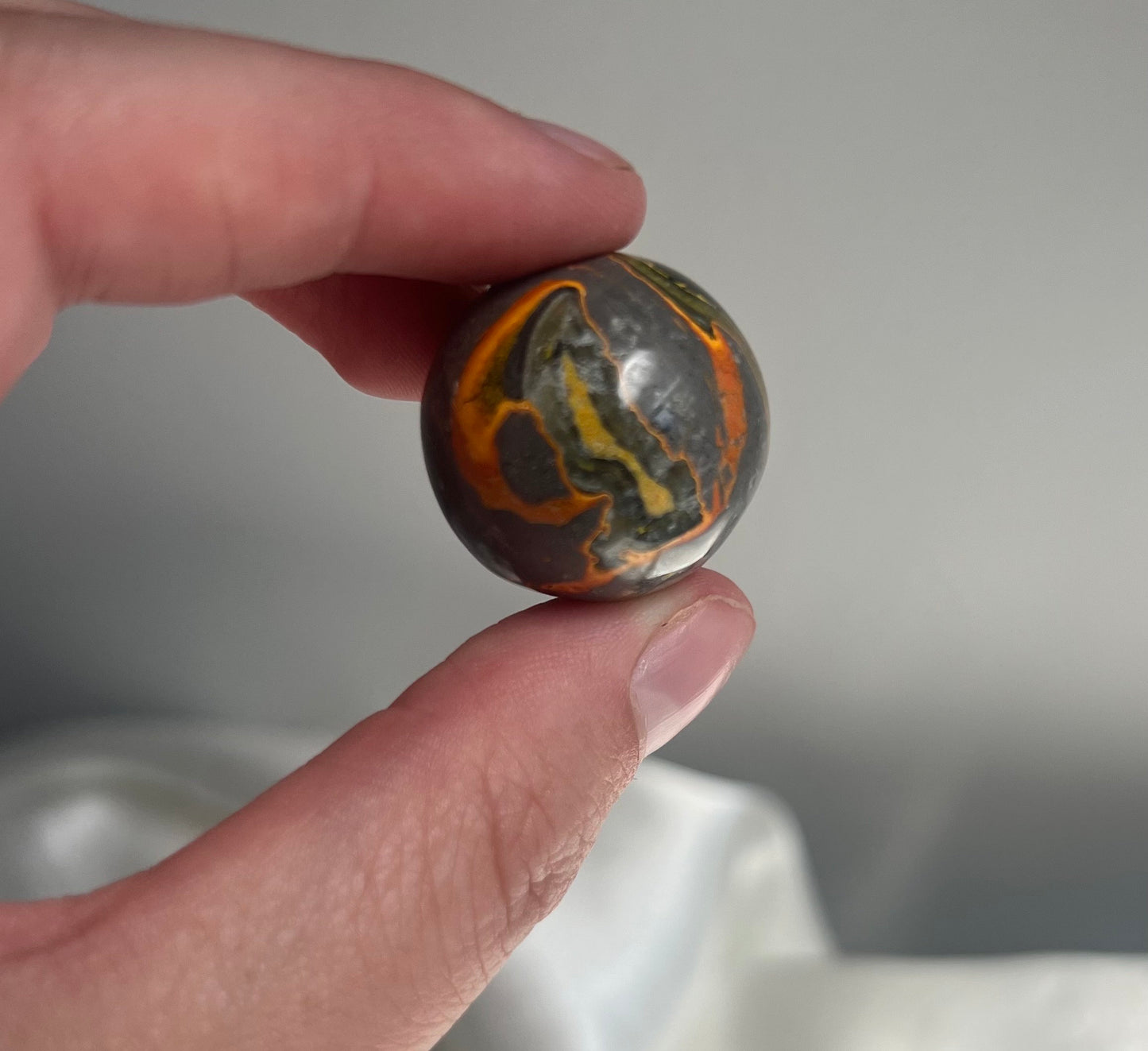 Bumble Bee Jasper Mini Sphere Carving | Bumblebee Jasper Crystal Ball