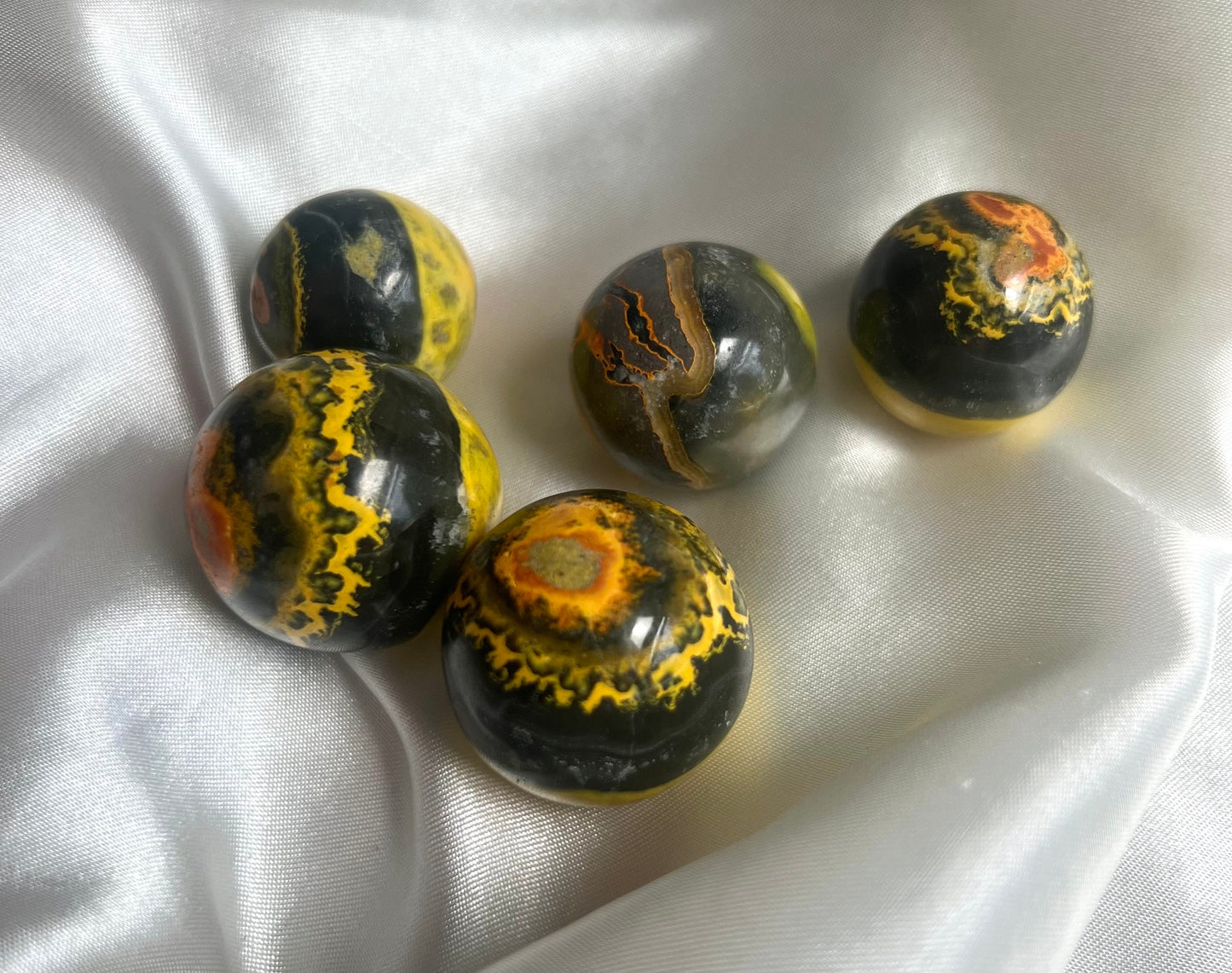 Bumble Bee Jasper Mini Sphere Carving | Bumblebee Jasper Crystal Ball