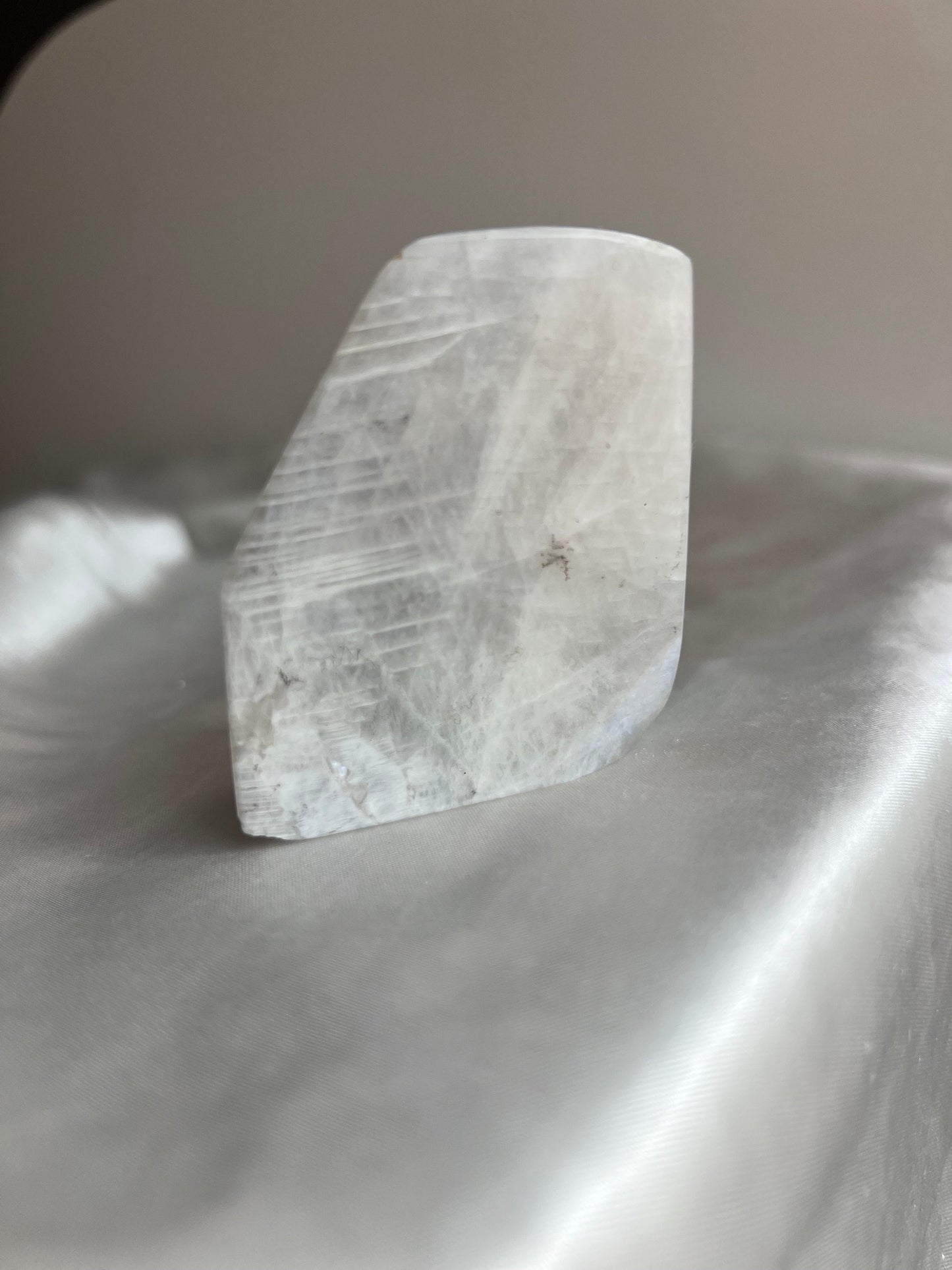 Stunning Moonstone Freeform with Shimmering White and Blue Flash