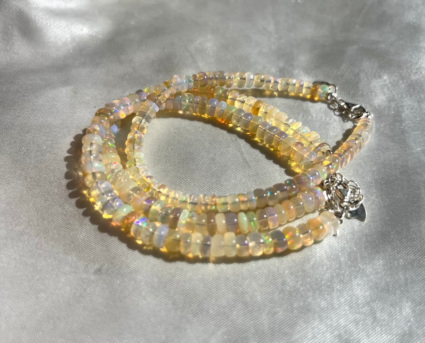 Stunning Ethiopian Opal Beaded Bracelets with Adjuster