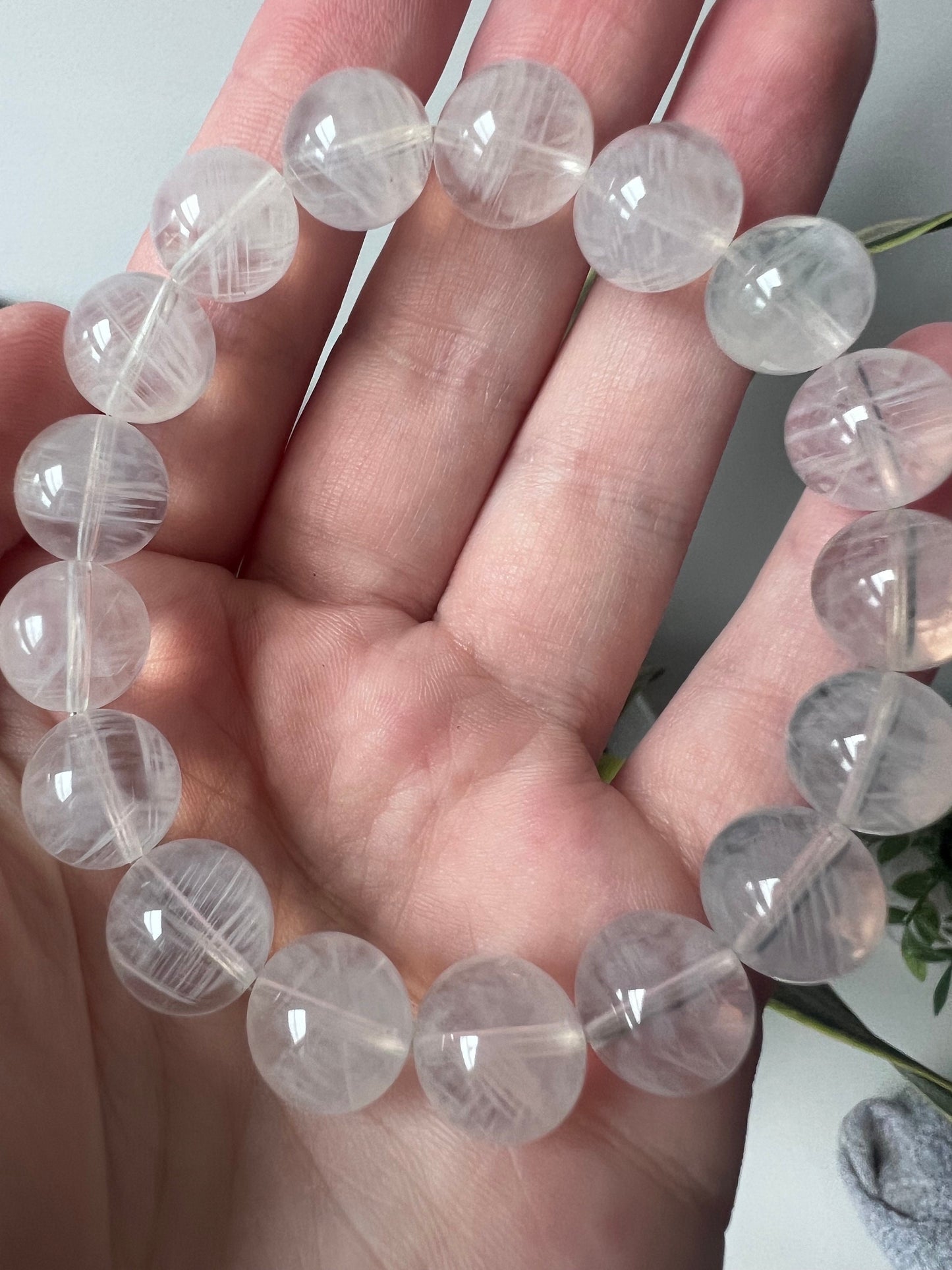 RARE Angel Feather Quartz Bracelet 9mm | Blue Needle Quartz