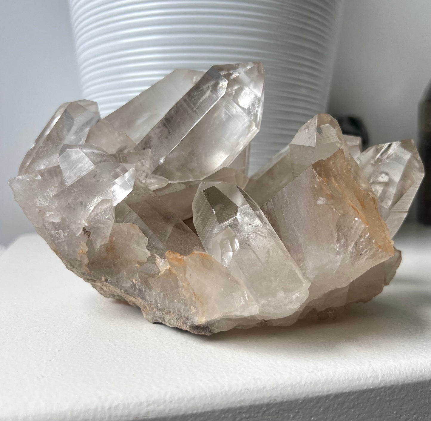 Stunning Large Smoky Lemurian Quartz Cluster from Brazil (2.704kg)