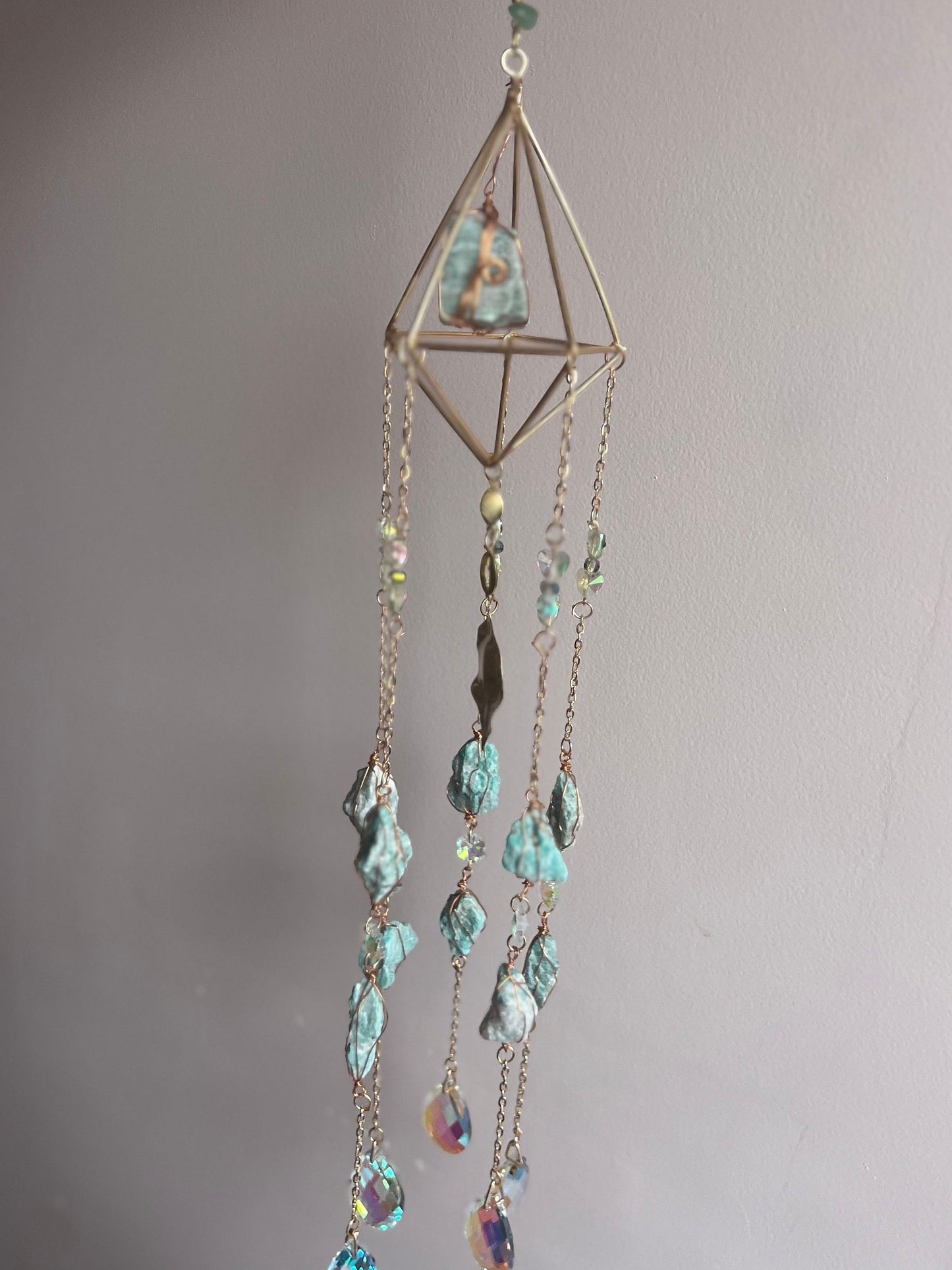 Amazonite Crystal Sun catcher