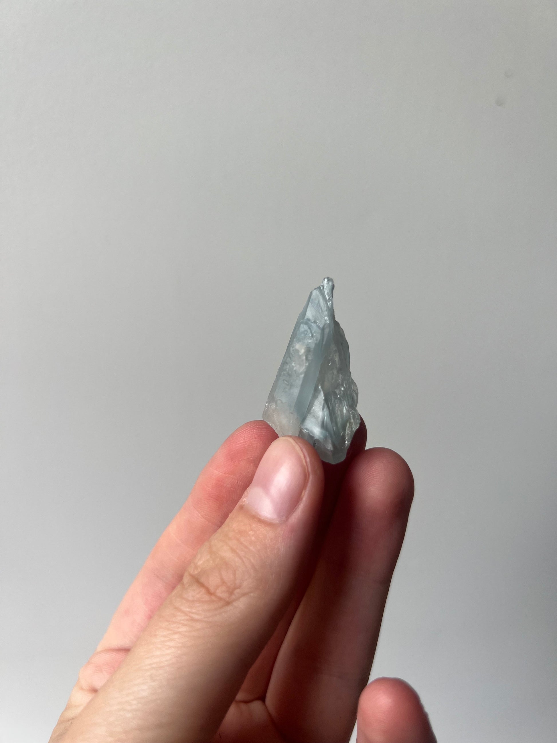 RARE Blue Tara Quartz | Raw Amphibole Quartz Point from Brazil