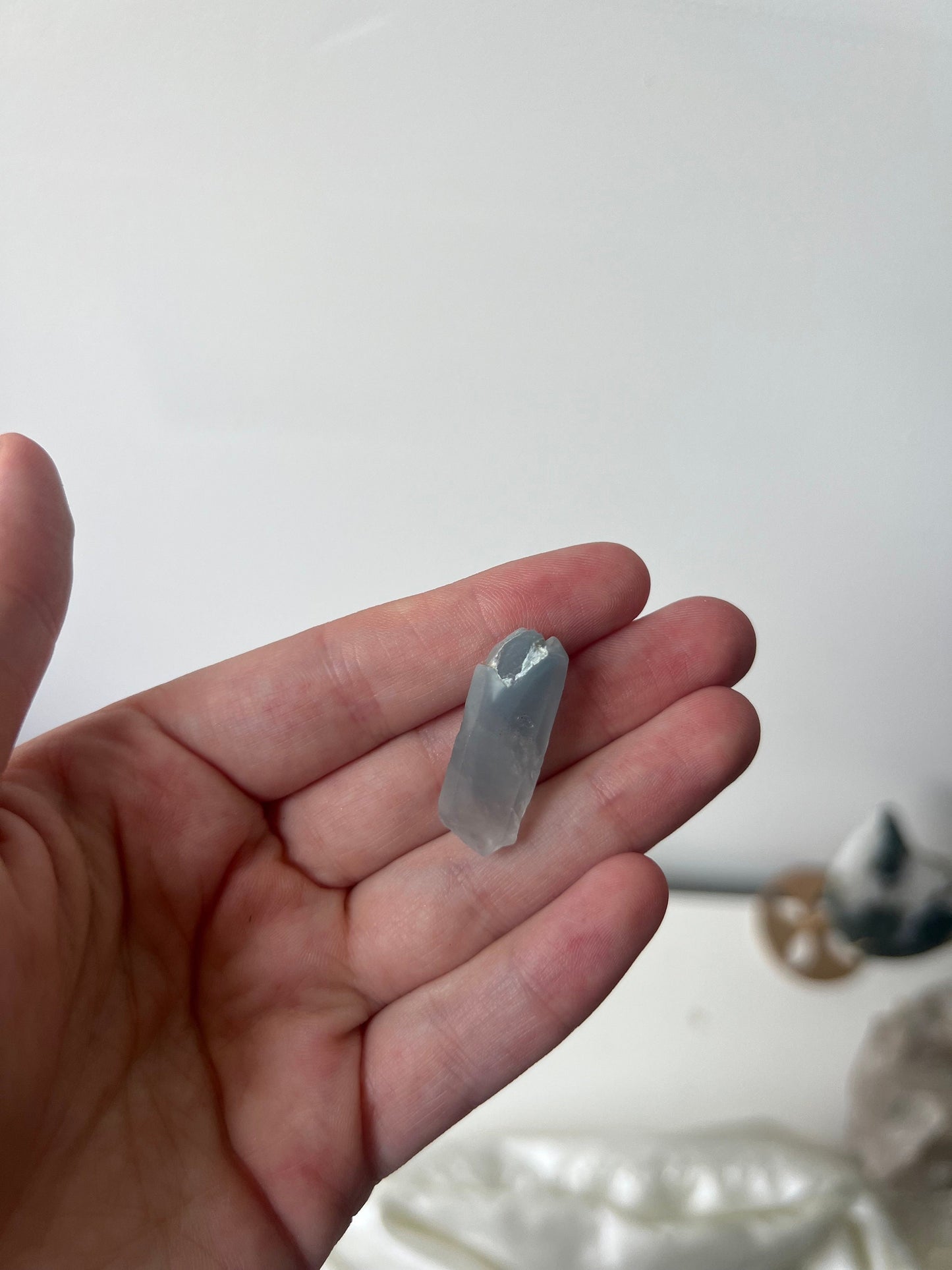 RARE Blue Tara Quartz | Raw Amphibole Quartz Point from Brazil