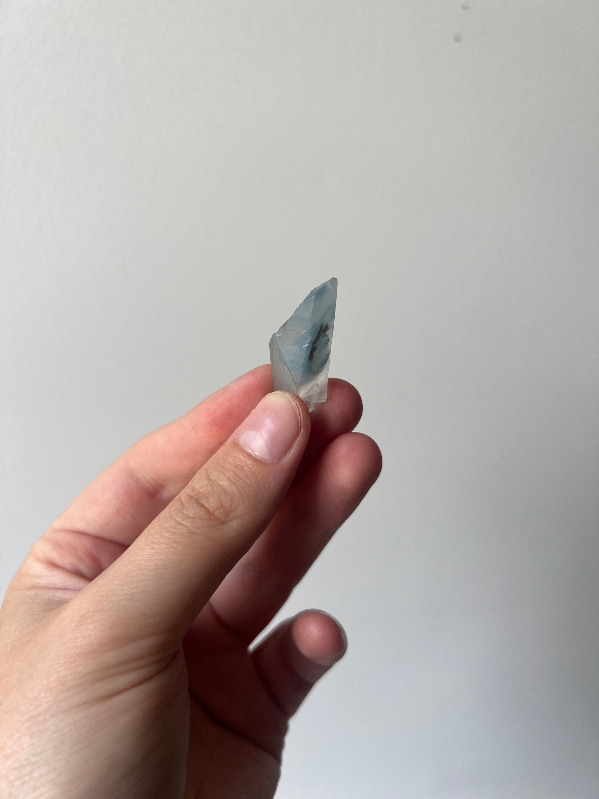 RARE Blue Tara Quartz | Raw Amphibole Quartz Point from Brazil